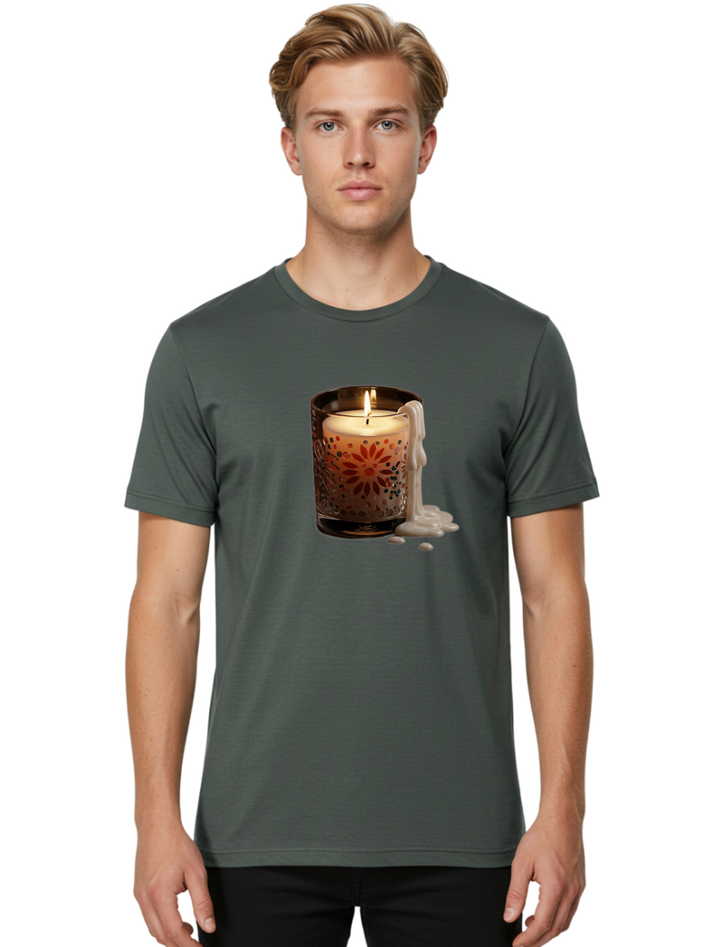 Candle-In-Glass-Holder-3 Men'S Graphic Tee, 100% Cotton, Comfortable Casual Summer Wear, Machine Washable, Vintage Camera, Old Camera, Antique Camera, Black Camera, Classic Photography, Photography Equipment, Nostalgic Device, Film Camera, Bao178