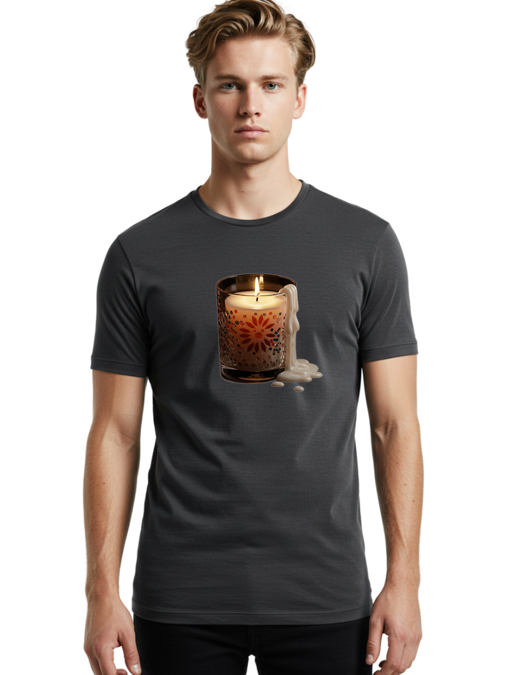 Candle-In-Glass-Holder-3 Men'S Graphic Tee, 100% Cotton, Comfortable Casual Summer Wear, Machine Washable, Vintage Camera, Old Camera, Antique Camera, Black Camera, Classic Photography, Photography Equipment, Nostalgic Device, Film Camera, Bao178