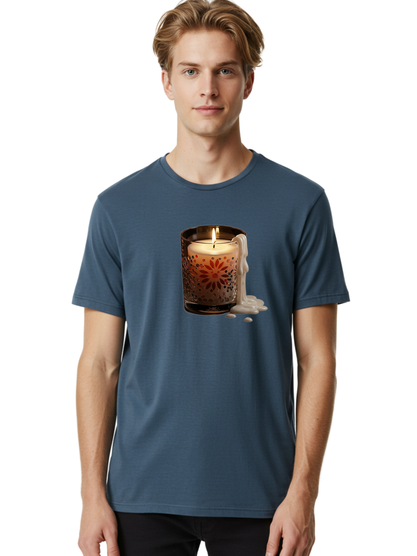 Candle-In-Glass-Holder-3 Men'S Graphic Tee, 100% Cotton, Comfortable Casual Summer Wear, Machine Washable, Vintage Camera, Old Camera, Antique Camera, Black Camera, Classic Photography, Photography Equipment, Nostalgic Device, Film Camera, Bao178