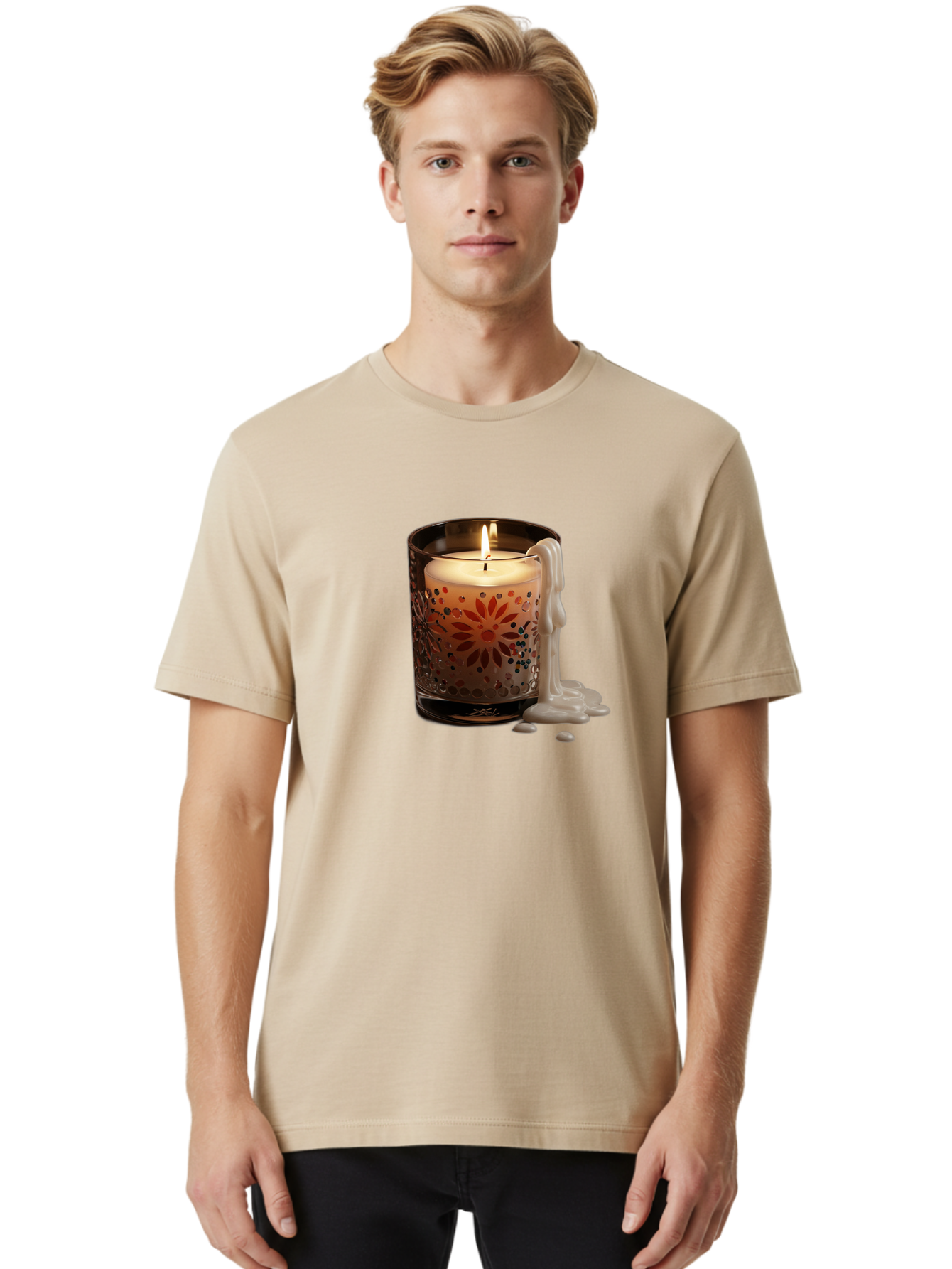 Candle-In-Glass-Holder-3 Men'S Graphic Tee, 100% Cotton, Comfortable Casual Summer Wear, Machine Washable, Vintage Camera, Old Camera, Antique Camera, Black Camera, Classic Photography, Photography Equipment, Nostalgic Device, Film Camera, Bao178