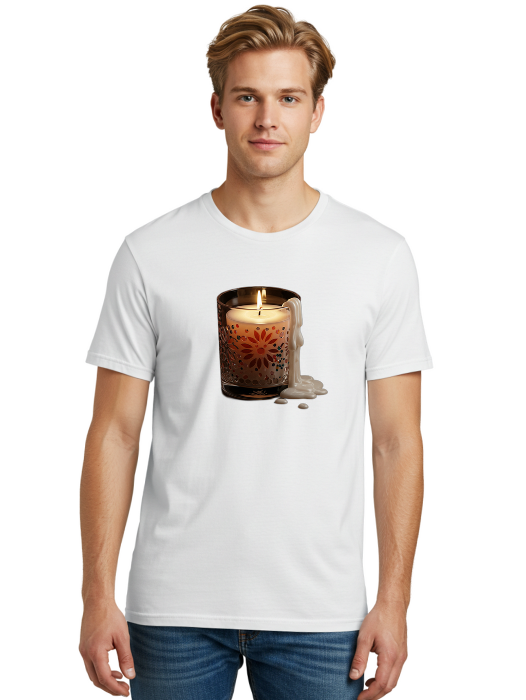 Candle-In-Glass-Holder-3 Men'S Graphic Tee, 100% Cotton, Comfortable Casual Summer Wear, Machine Washable, Vintage Camera, Old Camera, Antique Camera, Black Camera, Classic Photography, Photography Equipment, Nostalgic Device, Film Camera, Bao178