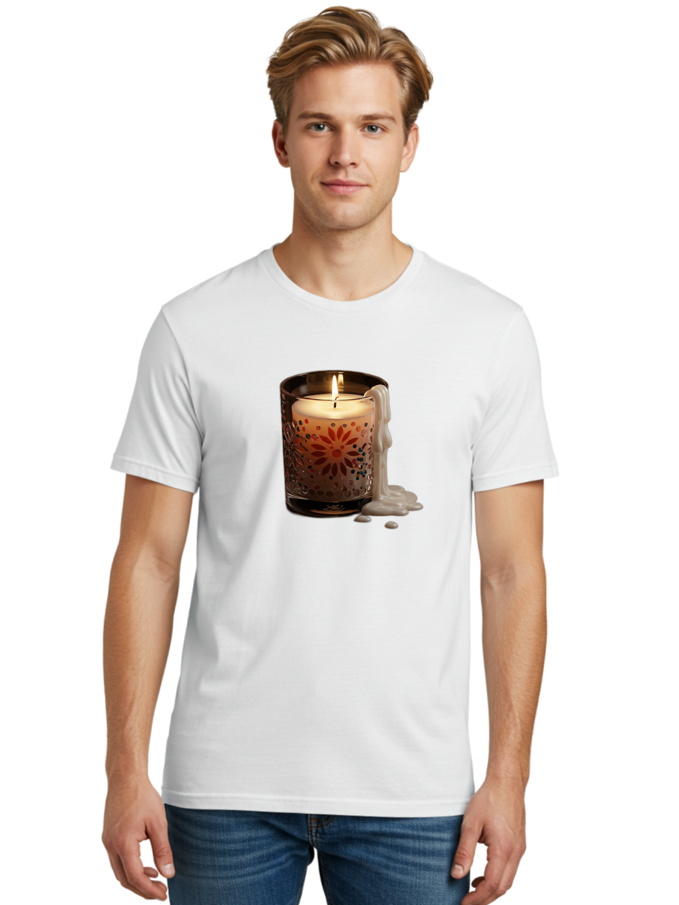 Candle-In-Glass-Holder-3 Men'S Graphic Tee, 100% Cotton, Comfortable Casual Summer Wear, Machine Washable, Vintage Camera, Old Camera, Antique Camera, Black Camera, Classic Photography, Photography Equipment, Nostalgic Device, Film Camera, Bao178