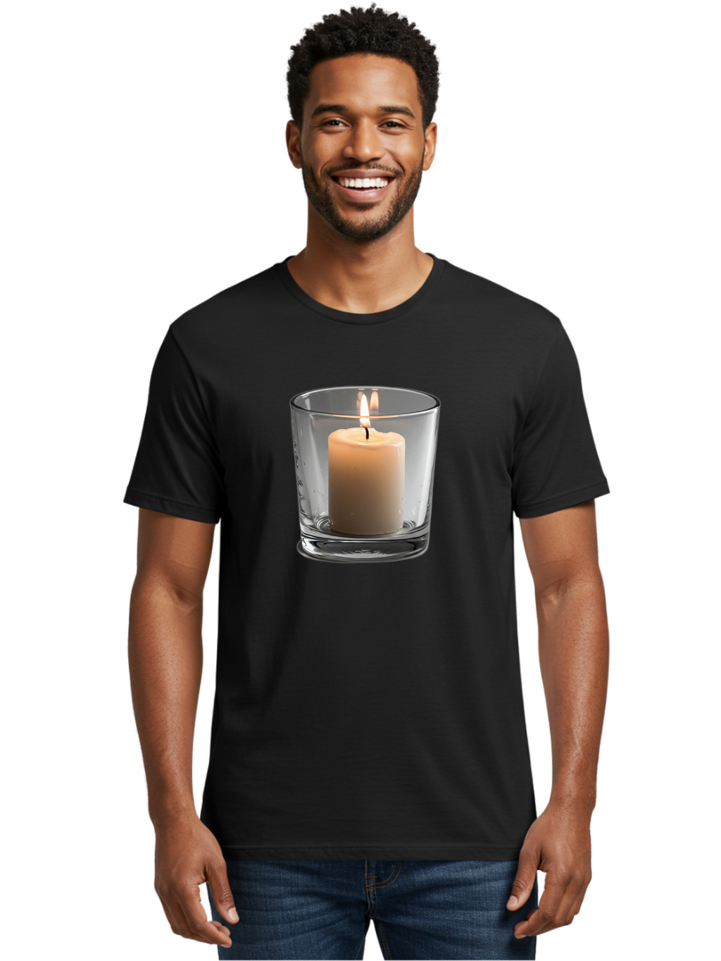 Candle-In-Glass-Holder-4 Men'S Graphic Tee, 100% Cotton, Comfortable Casual Summer Wear, Machine Washable, Vintage Camera, Old Camera, Antique Camera, Black Camera, Classic Photography, Photography Equipment, Nostalgic Device, Film Camera, Bao179