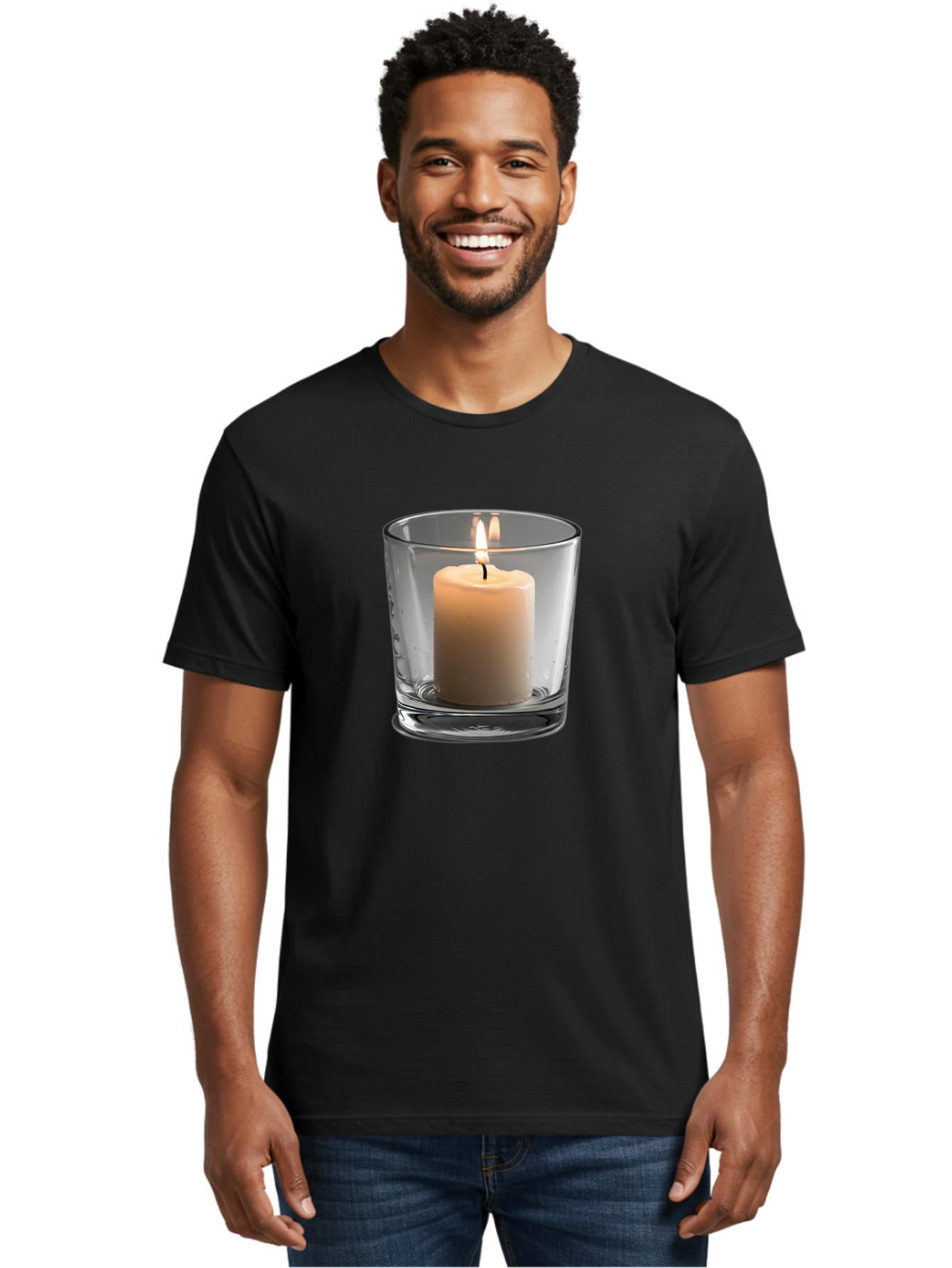 Candle-In-Glass-Holder-4 Men'S Graphic Tee, 100% Cotton, Comfortable Casual Summer Wear, Machine Washable, Vintage Camera, Old Camera, Antique Camera, Black Camera, Classic Photography, Photography Equipment, Nostalgic Device, Film Camera, Bao179
