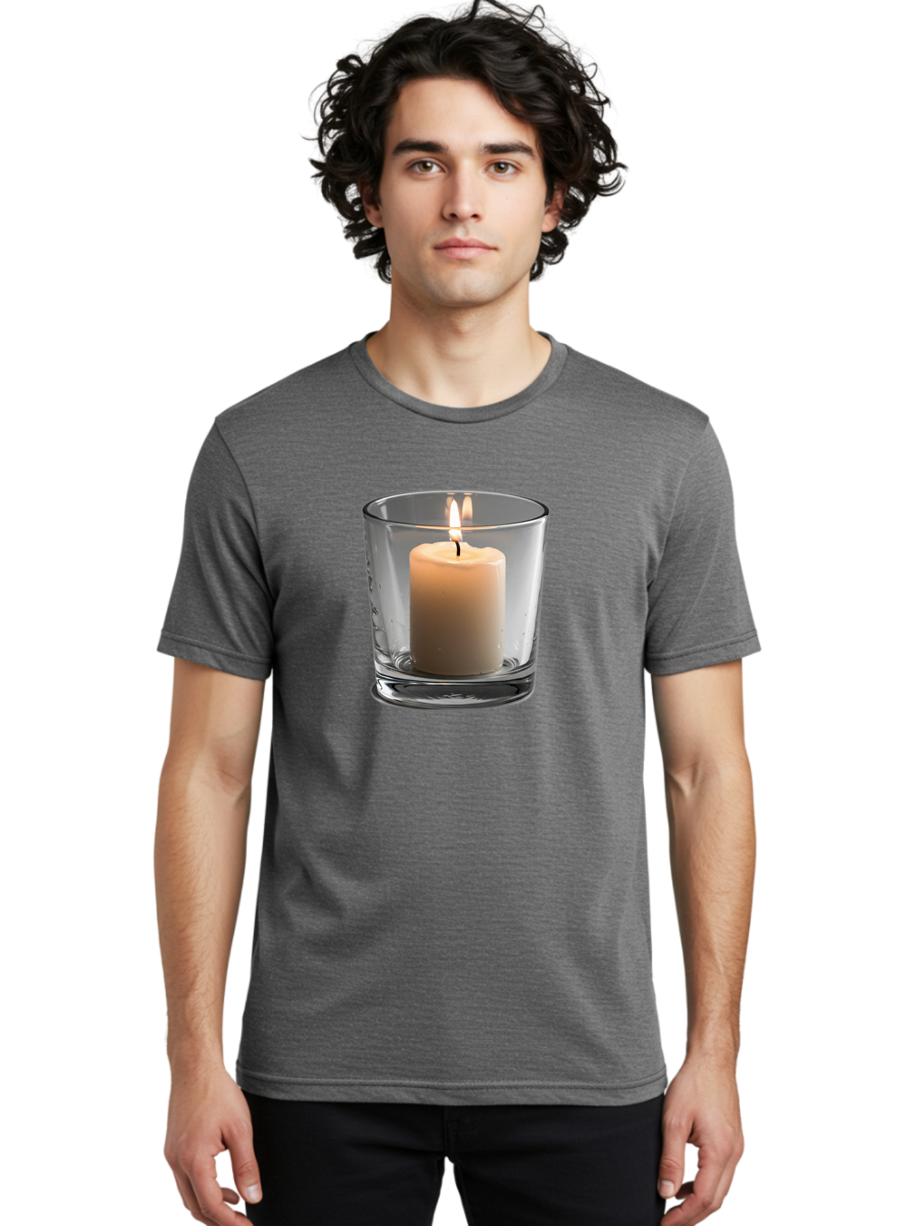 Candle-In-Glass-Holder-4 Men'S Graphic Tee, 100% Cotton, Comfortable Casual Summer Wear, Machine Washable, Vintage Camera, Old Camera, Antique Camera, Black Camera, Classic Photography, Photography Equipment, Nostalgic Device, Film Camera, Bao179