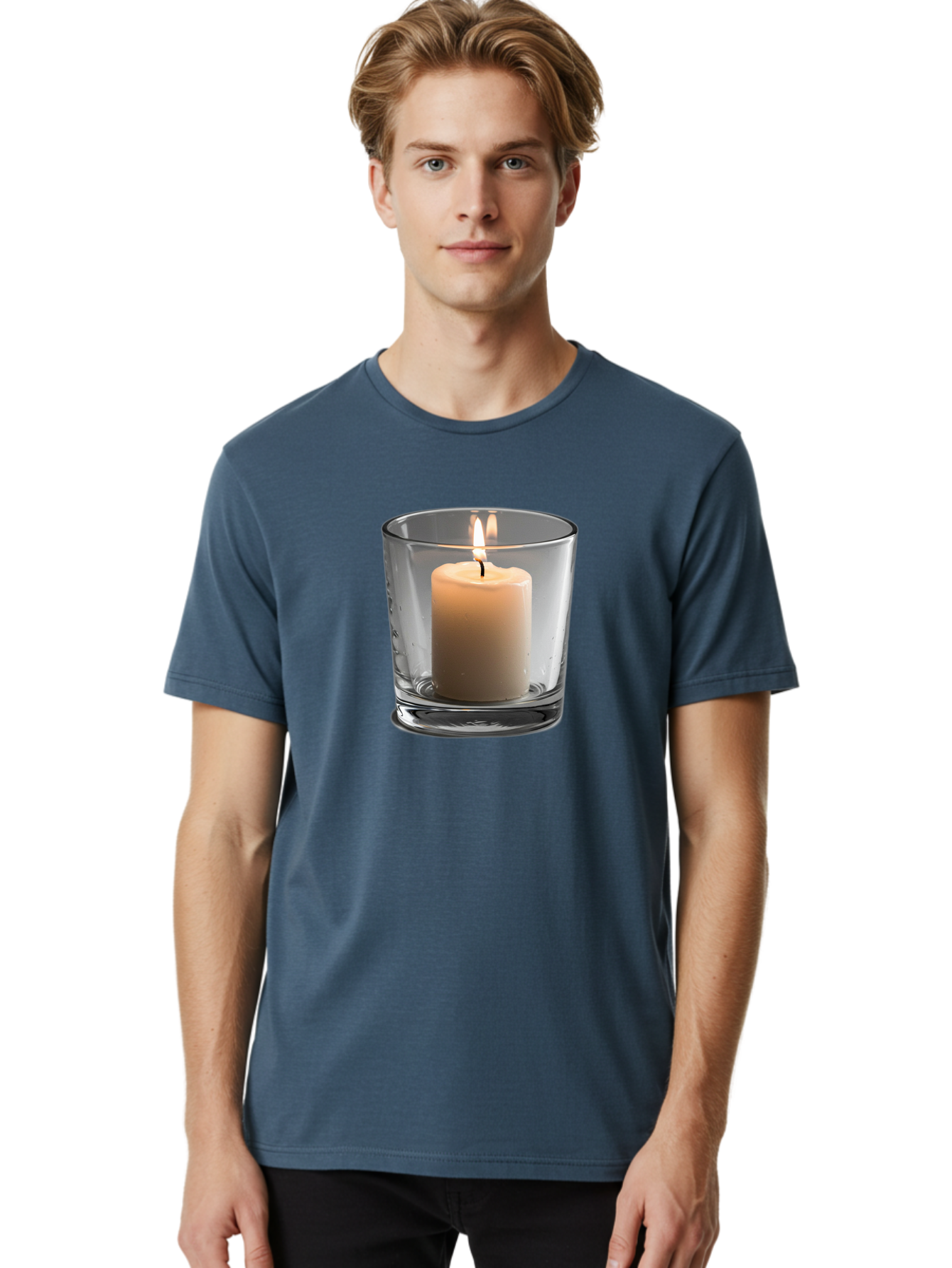 Candle-In-Glass-Holder-4 Men'S Graphic Tee, 100% Cotton, Comfortable Casual Summer Wear, Machine Washable, Vintage Camera, Old Camera, Antique Camera, Black Camera, Classic Photography, Photography Equipment, Nostalgic Device, Film Camera, Bao179