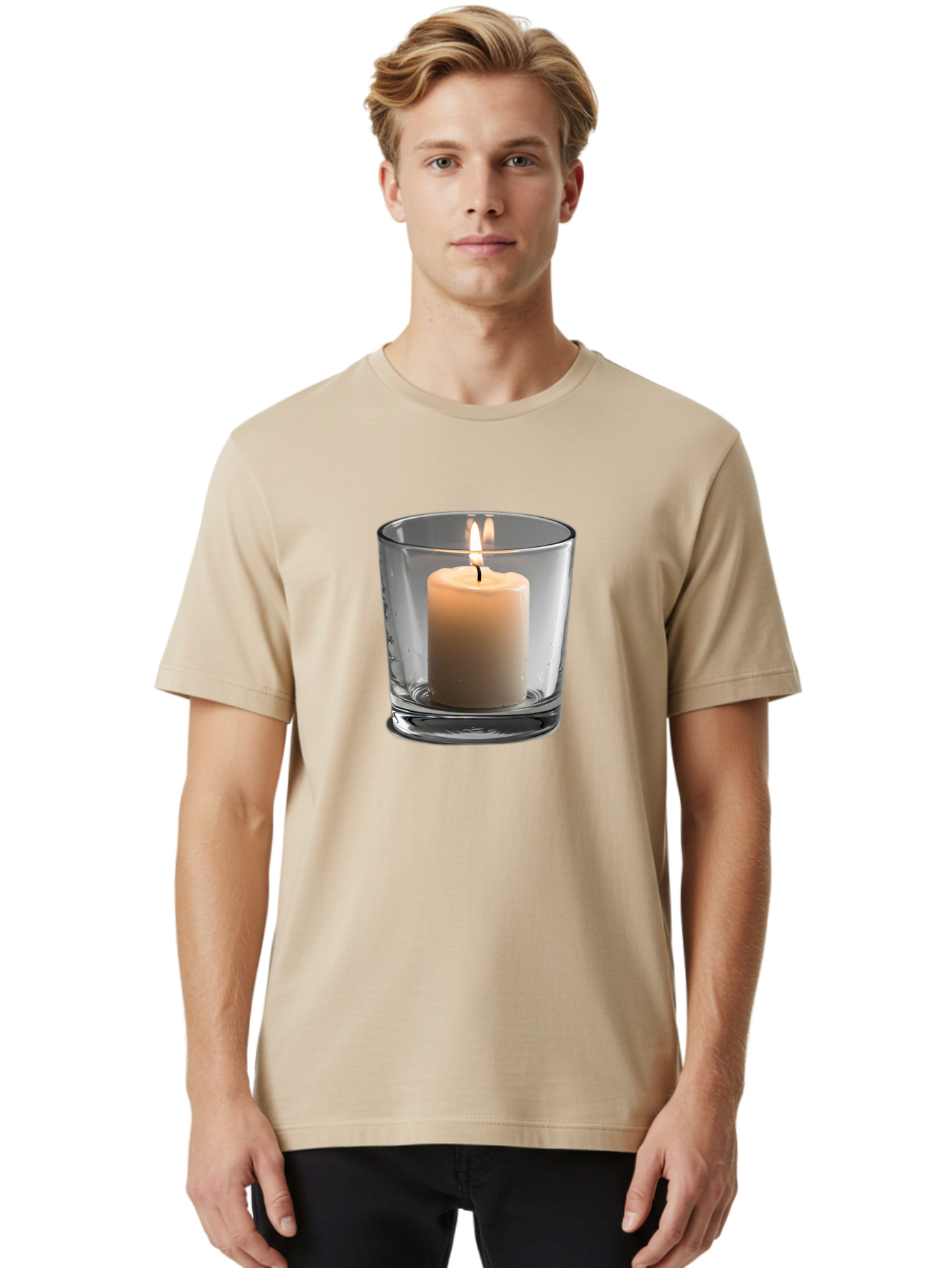 Candle-In-Glass-Holder-4 Men'S Graphic Tee, 100% Cotton, Comfortable Casual Summer Wear, Machine Washable, Vintage Camera, Old Camera, Antique Camera, Black Camera, Classic Photography, Photography Equipment, Nostalgic Device, Film Camera, Bao179