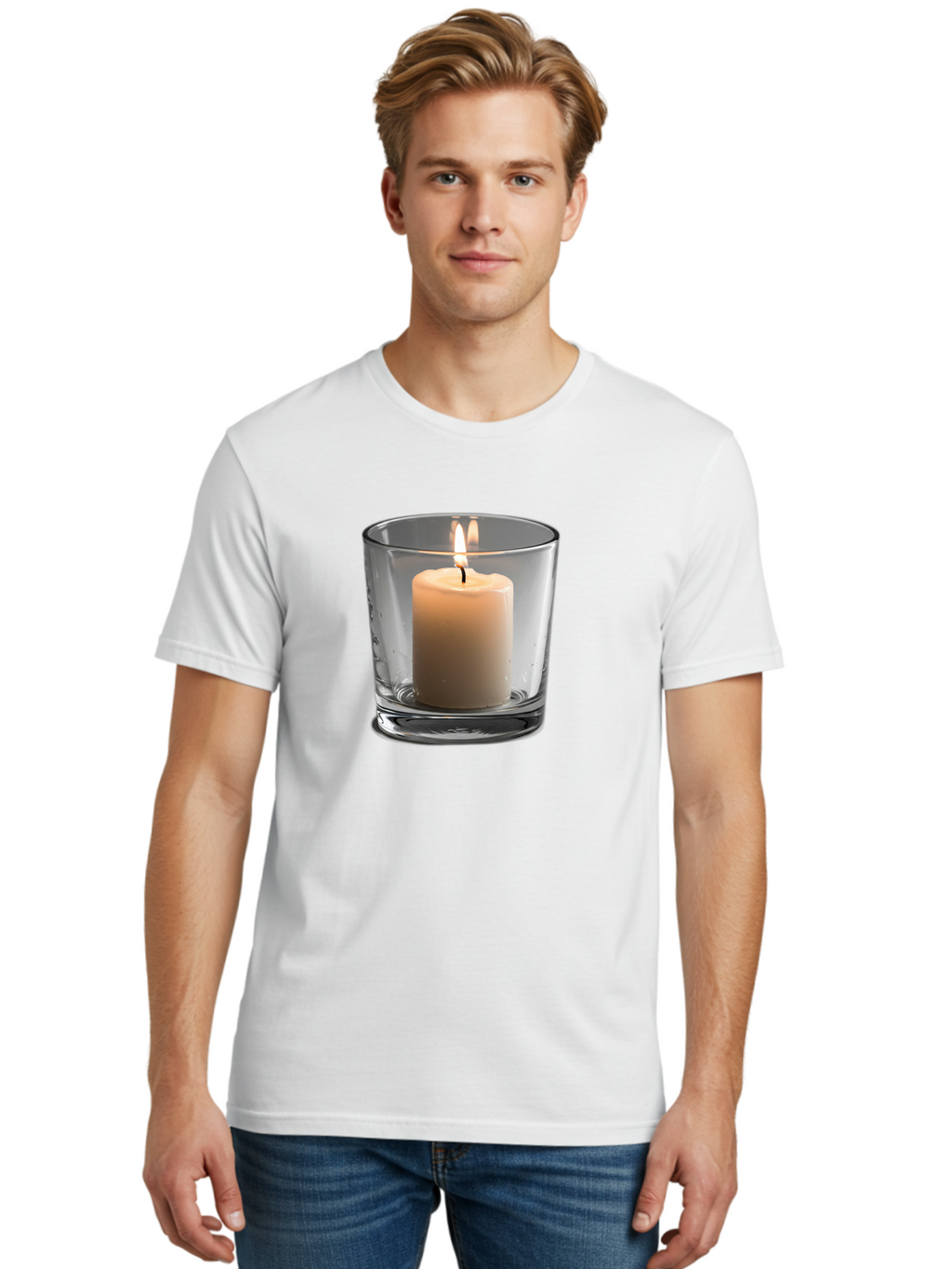 Candle-In-Glass-Holder-4 Men'S Graphic Tee, 100% Cotton, Comfortable Casual Summer Wear, Machine Washable, Vintage Camera, Old Camera, Antique Camera, Black Camera, Classic Photography, Photography Equipment, Nostalgic Device, Film Camera, Bao179