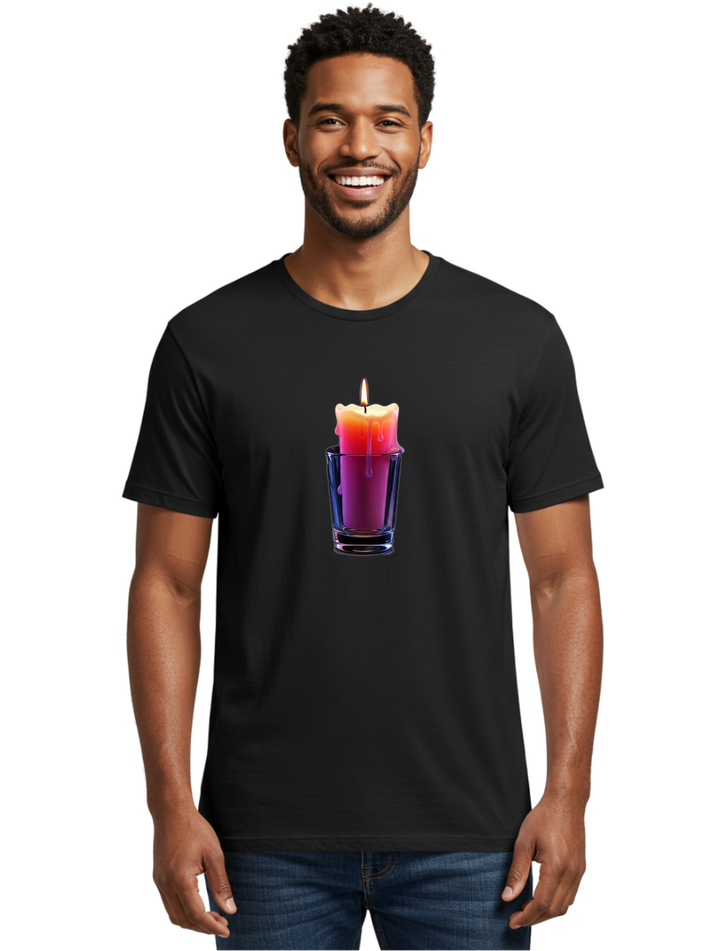 Candle-In-Glass-Holder Men'S Graphic Tee, 100% Cotton, Comfortable Casual Summer Wear, Machine Washable, Vintage Camera, Old Camera, Antique Camera, Black Camera, Classic Photography, Photography Equipment, Nostalgic Device, Film Camera, Bao180