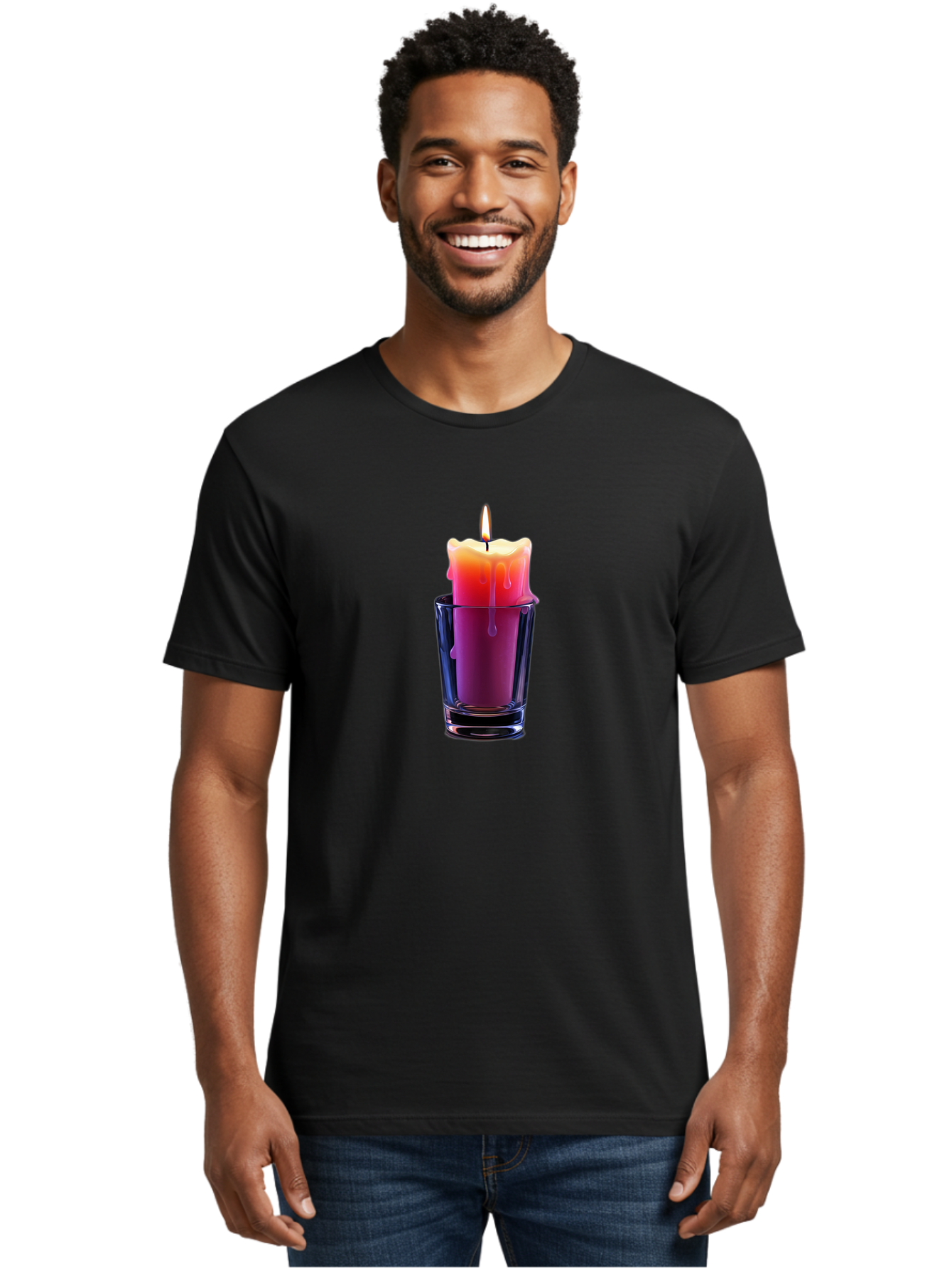 Candle-In-Glass-Holder Men'S Graphic Tee, 100% Cotton, Comfortable Casual Summer Wear, Machine Washable, Vintage Camera, Old Camera, Antique Camera, Black Camera, Classic Photography, Photography Equipment, Nostalgic Device, Film Camera, Bao180