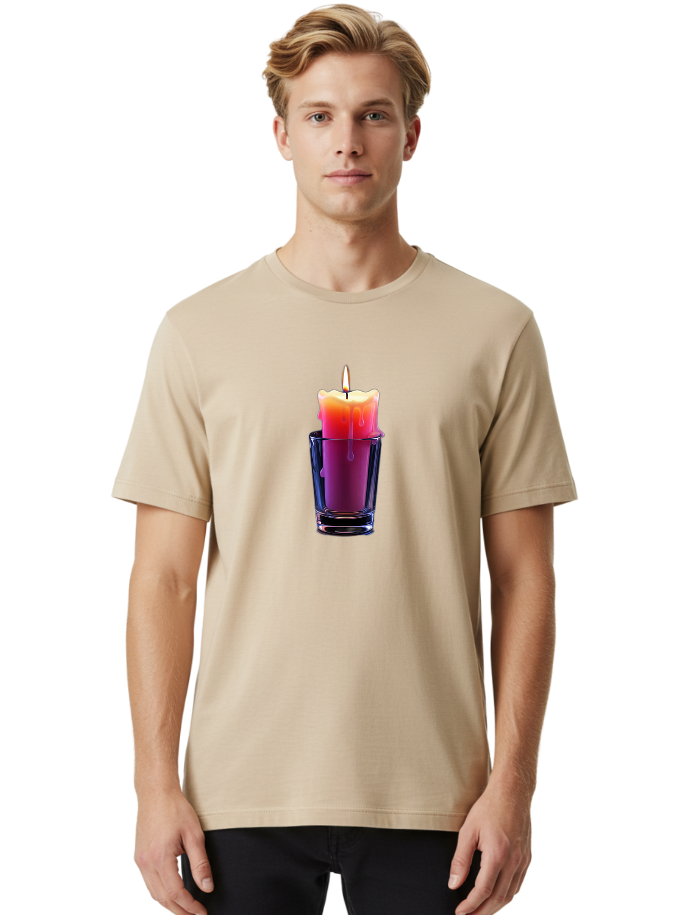 Candle-In-Glass-Holder Men'S Graphic Tee, 100% Cotton, Comfortable Casual Summer Wear, Machine Washable, Vintage Camera, Old Camera, Antique Camera, Black Camera, Classic Photography, Photography Equipment, Nostalgic Device, Film Camera, Bao180