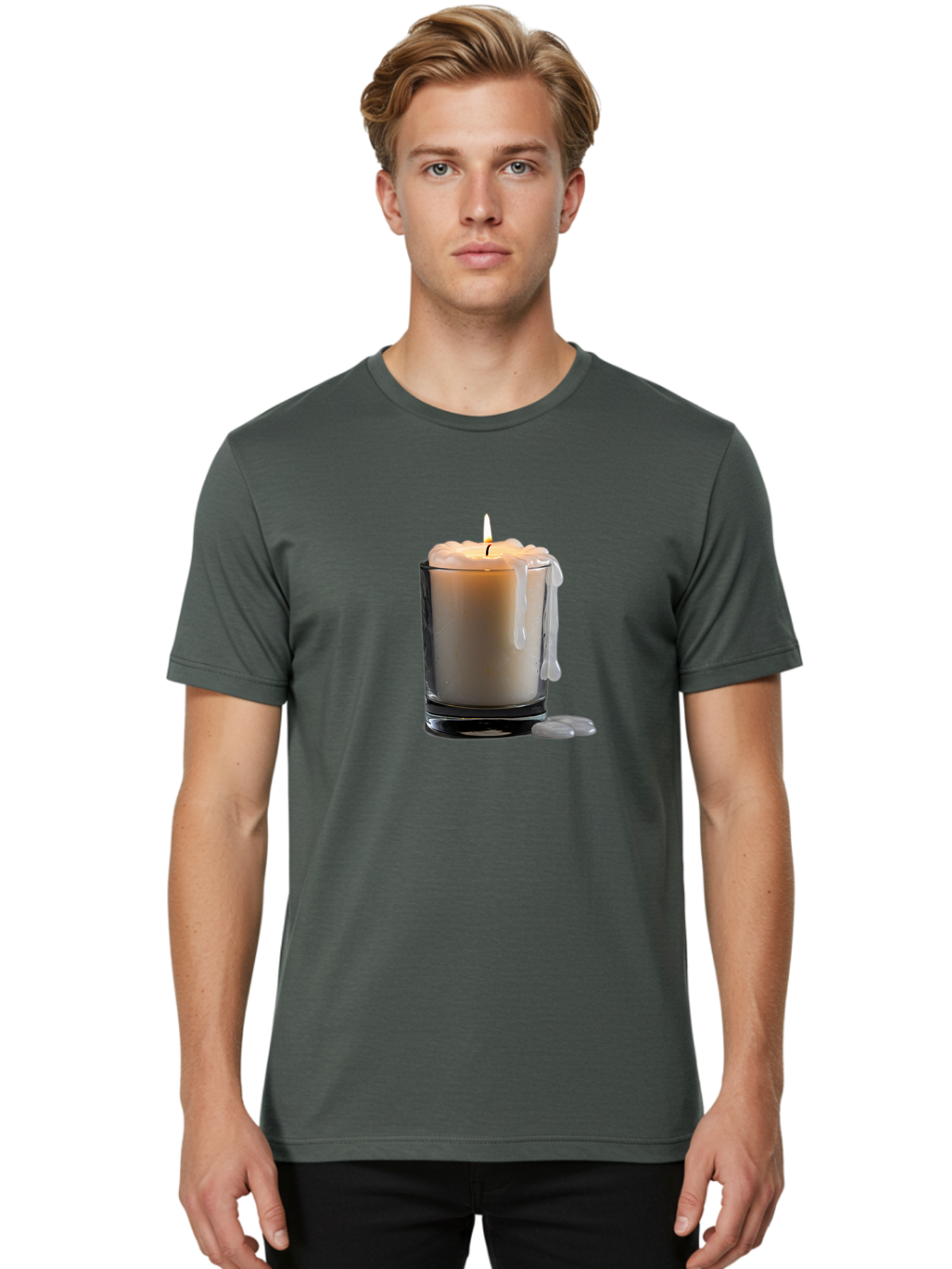 Candle-In-Glass Men'S Graphic Tee, 100% Cotton, Comfortable Casual Summer Wear, Machine Washable, Vintage Camera, Old Camera, Antique Camera, Black Camera, Classic Photography, Photography Equipment, Nostalgic Device, Film Camera, Camera Art Bao181