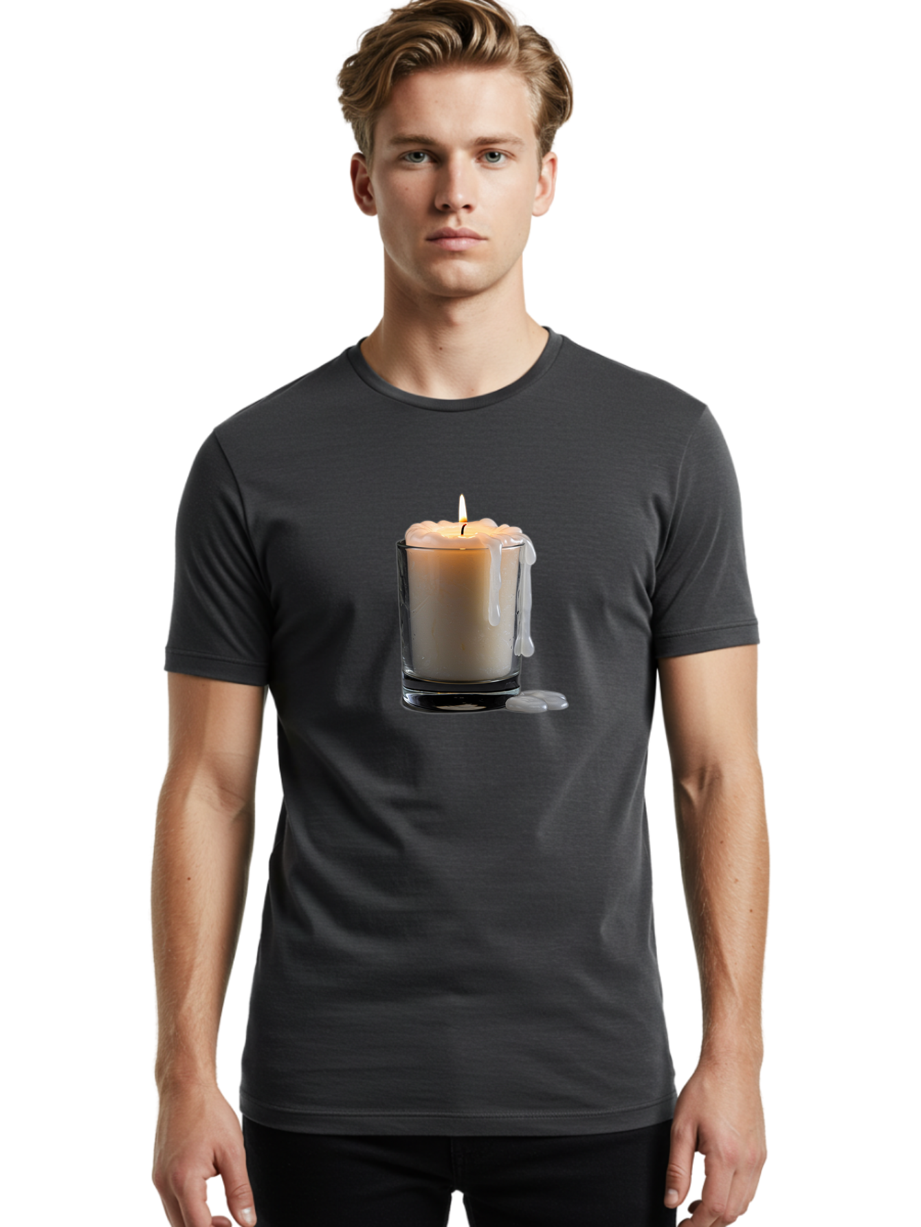 Candle-In-Glass Men'S Graphic Tee, 100% Cotton, Comfortable Casual Summer Wear, Machine Washable, Vintage Camera, Old Camera, Antique Camera, Black Camera, Classic Photography, Photography Equipment, Nostalgic Device, Film Camera, Camera Art Bao181