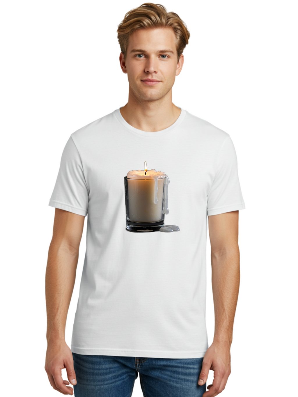 Candle-In-Glass Men'S Graphic Tee, 100% Cotton, Comfortable Casual Summer Wear, Machine Washable, Vintage Camera, Old Camera, Antique Camera, Black Camera, Classic Photography, Photography Equipment, Nostalgic Device, Film Camera, Camera Art Bao181