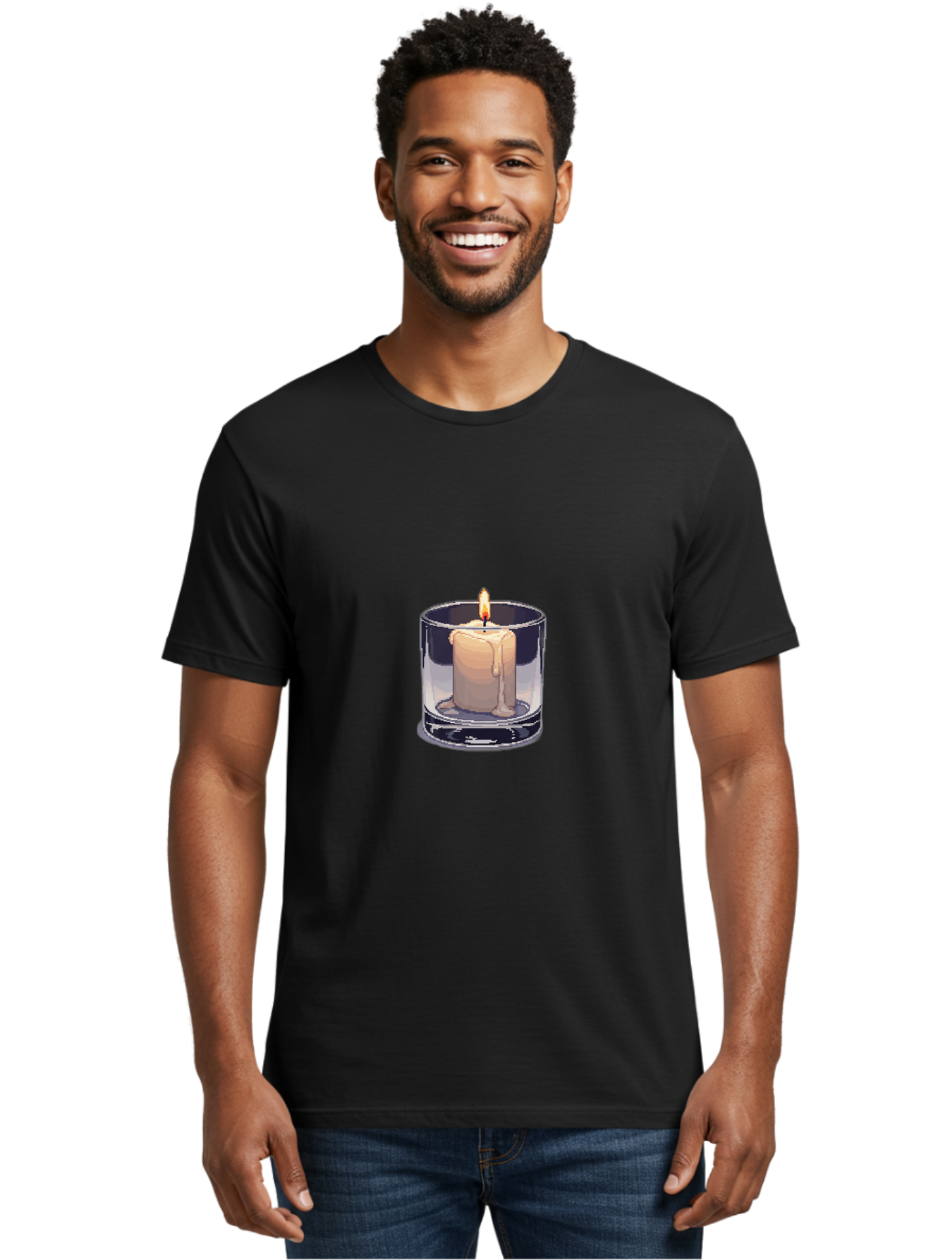 Candle-In-Holder Men'S Graphic Tee, 100% Cotton, Comfortable Casual Summer Wear, Machine Washable, Vintage Camera, Old Camera, Antique Camera, Black Camera, Classic Photography, Photography Equipment, Nostalgic Device, Film Camera, Camera Art Bao182