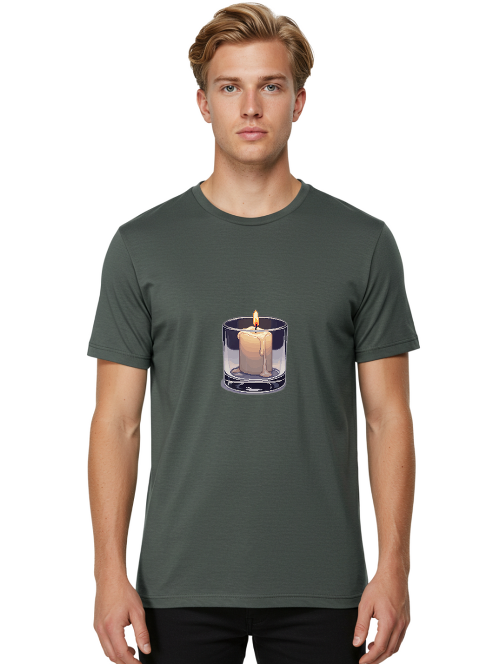 Candle-In-Holder Men'S Graphic Tee, 100% Cotton, Comfortable Casual Summer Wear, Machine Washable, Vintage Camera, Old Camera, Antique Camera, Black Camera, Classic Photography, Photography Equipment, Nostalgic Device, Film Camera, Camera Art Bao182
