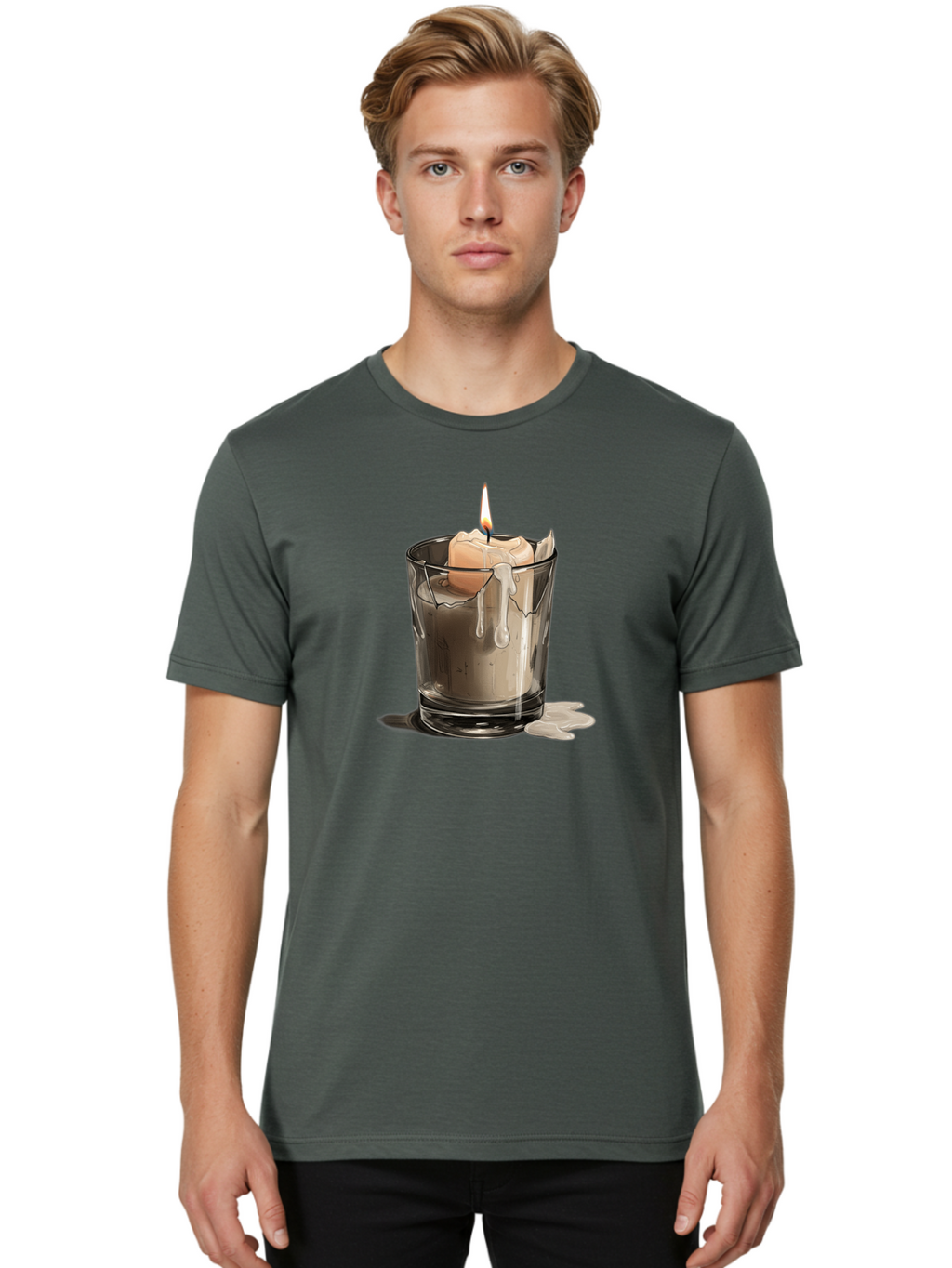 Candle-In-Tumbler Men'S Graphic Tee, 100% Cotton, Comfortable Casual Summer Wear, Machine Washable, Vintage Camera, Old Camera, Antique Camera, Black Camera, Classic Photography, Photography Equipment, Nostalgic Device, Film Camera, Camera Art Bao183