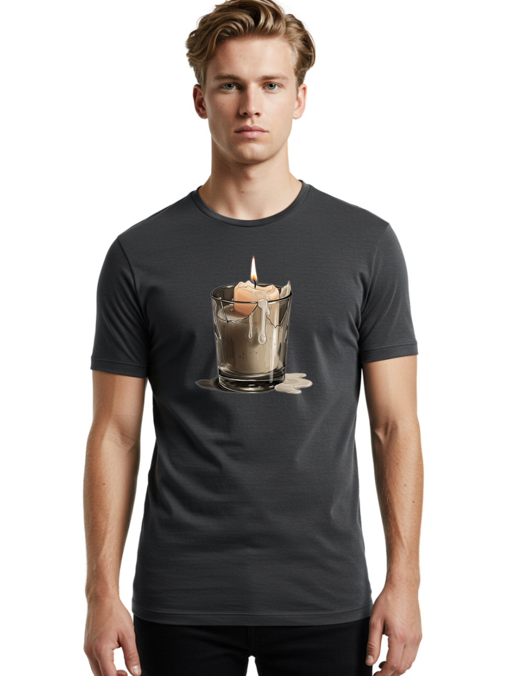 Candle-In-Tumbler Men'S Graphic Tee, 100% Cotton, Comfortable Casual Summer Wear, Machine Washable, Vintage Camera, Old Camera, Antique Camera, Black Camera, Classic Photography, Photography Equipment, Nostalgic Device, Film Camera, Camera Art Bao183
