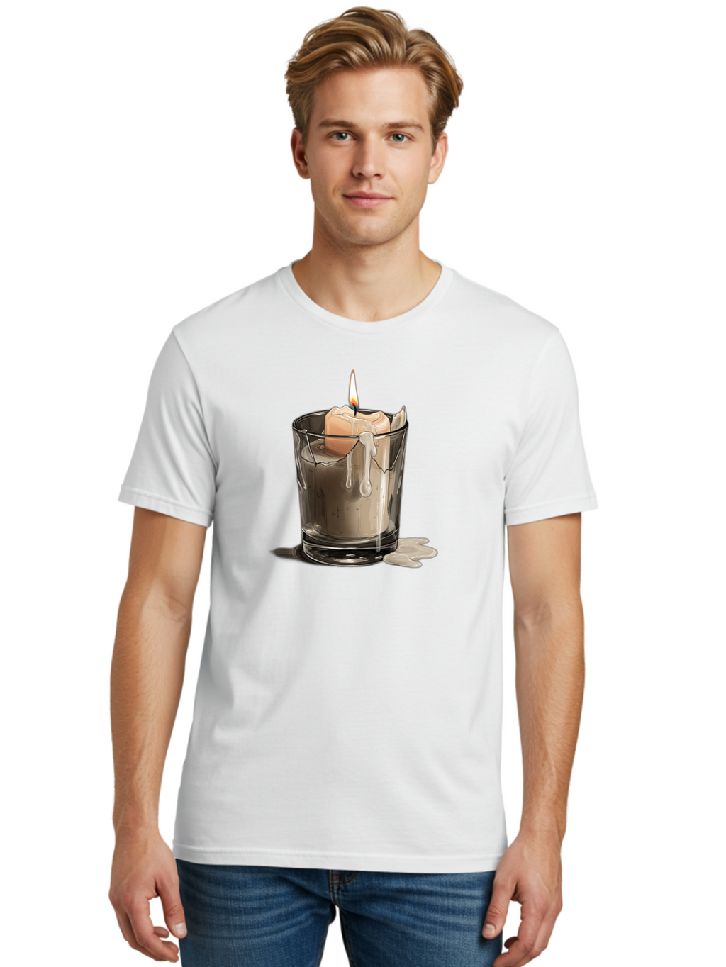 Candle-In-Tumbler Men'S Graphic Tee, 100% Cotton, Comfortable Casual Summer Wear, Machine Washable, Vintage Camera, Old Camera, Antique Camera, Black Camera, Classic Photography, Photography Equipment, Nostalgic Device, Film Camera, Camera Art Bao183