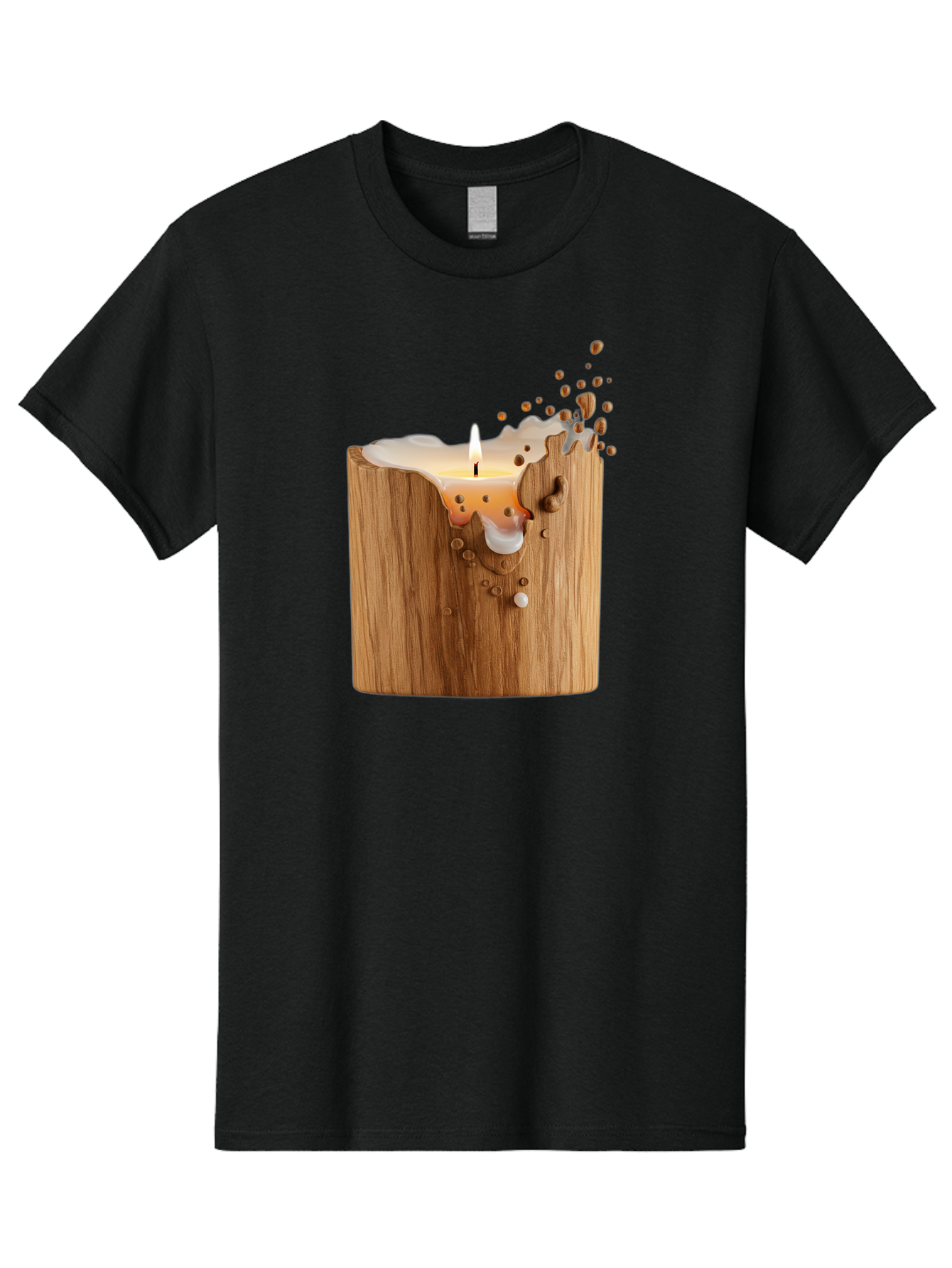 Candle-In-Wood Men'S Graphic Tee, 100% Cotton, Comfortable Casual Summer Wear, Machine Washable, Vintage Camera, Old Camera, Antique Camera, Black Camera, Classic Photography, Photography Equipment, Nostalgic Device, Film Camera, Camera Art Bao184