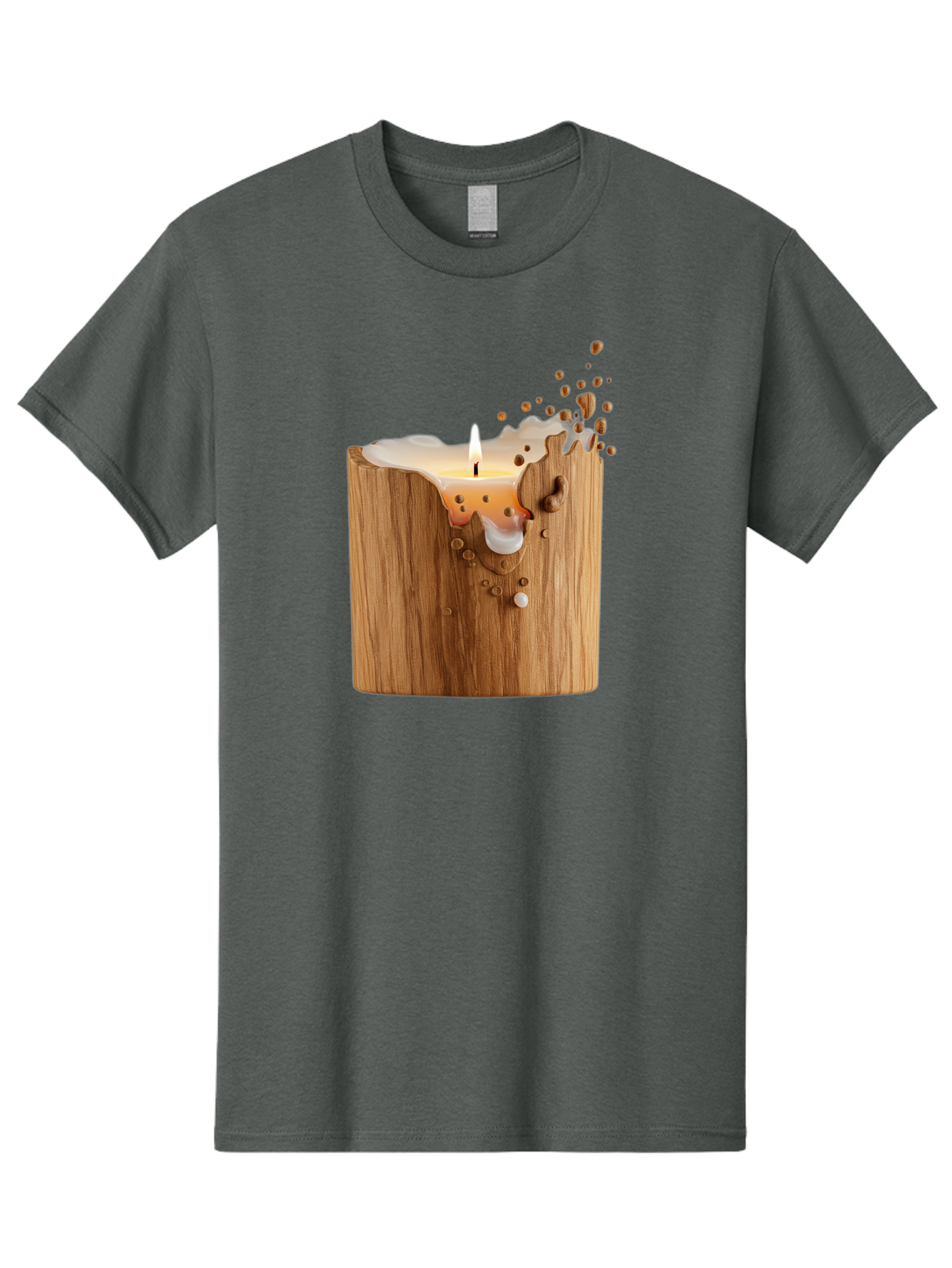 Candle-In-Wood Men'S Graphic Tee, 100% Cotton, Comfortable Casual Summer Wear, Machine Washable, Vintage Camera, Old Camera, Antique Camera, Black Camera, Classic Photography, Photography Equipment, Nostalgic Device, Film Camera, Camera Art Bao184
