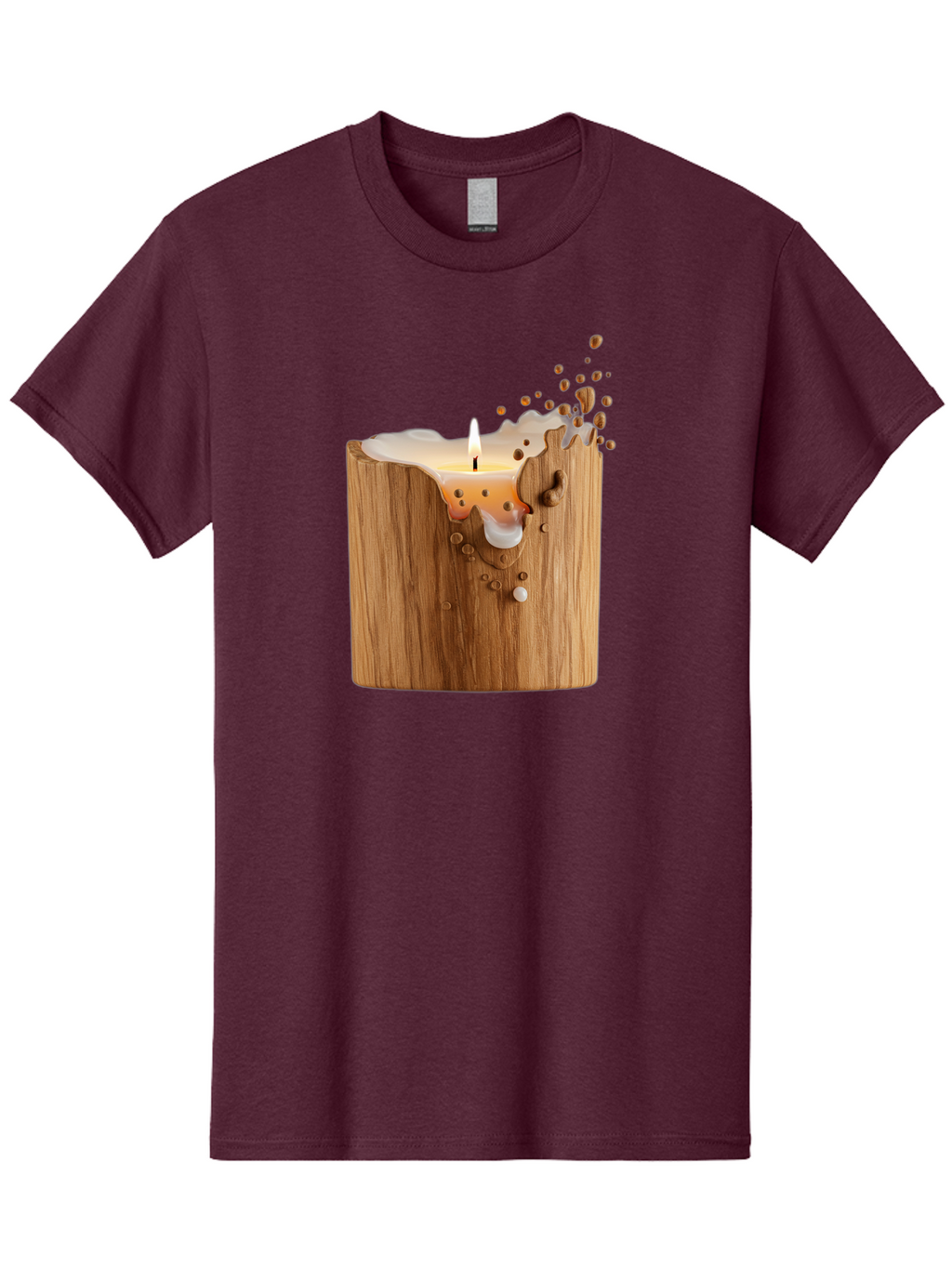 Candle-In-Wood Men'S Graphic Tee, 100% Cotton, Comfortable Casual Summer Wear, Machine Washable, Vintage Camera, Old Camera, Antique Camera, Black Camera, Classic Photography, Photography Equipment, Nostalgic Device, Film Camera, Camera Art Bao184