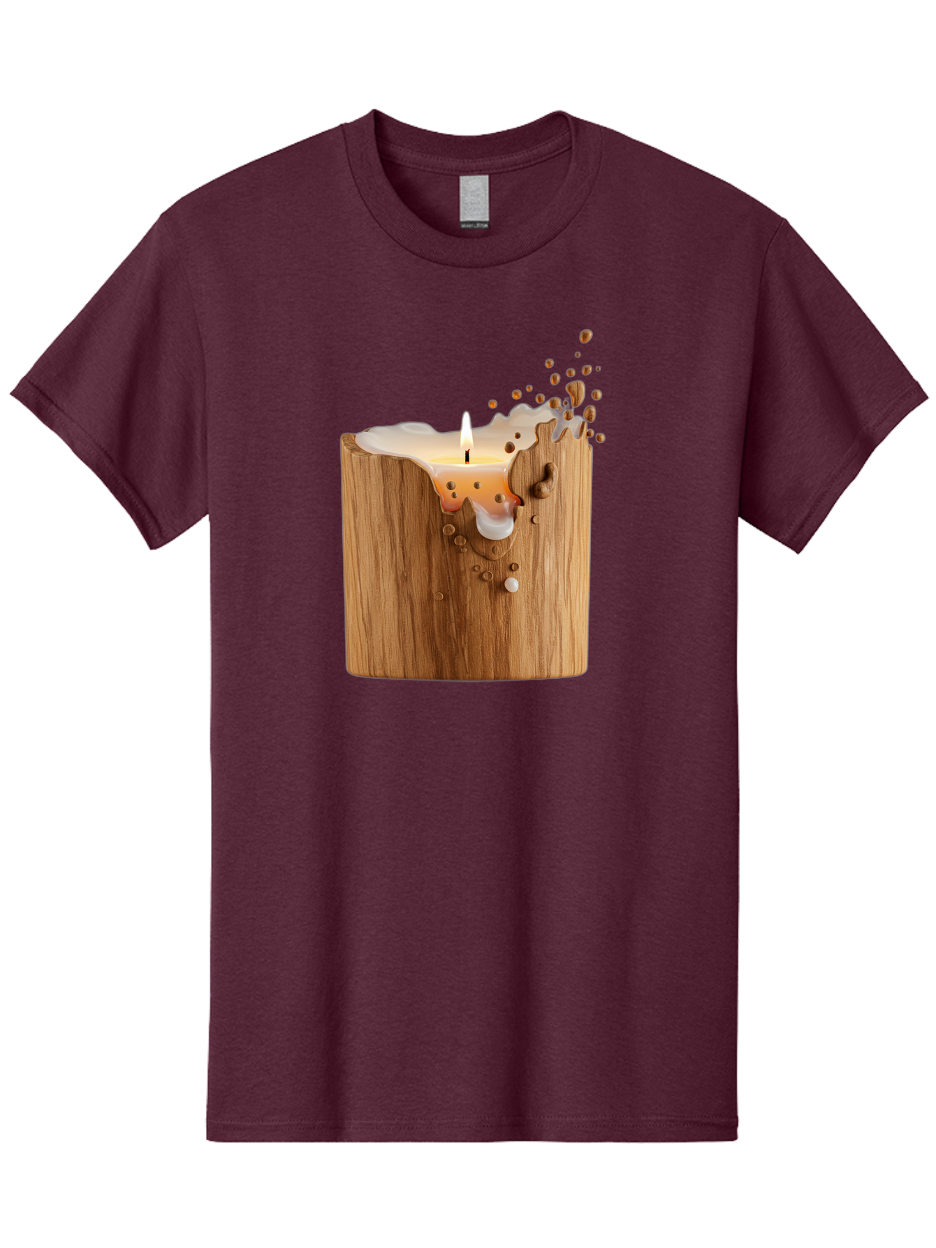 Candle-In-Wood Men'S Graphic Tee, 100% Cotton, Comfortable Casual Summer Wear, Machine Washable, Vintage Camera, Old Camera, Antique Camera, Black Camera, Classic Photography, Photography Equipment, Nostalgic Device, Film Camera, Camera Art Bao184