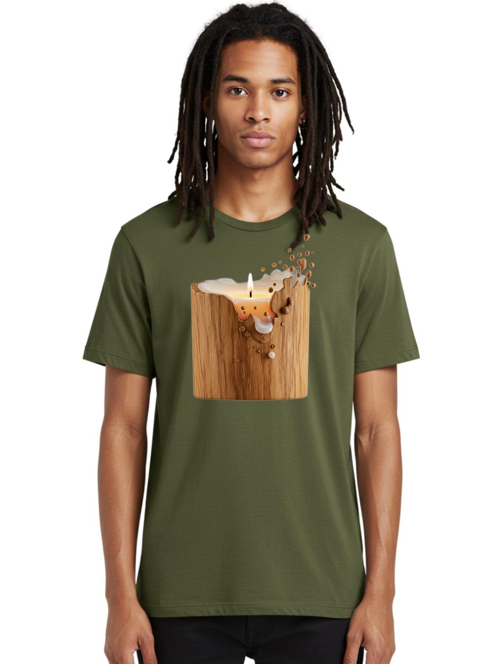 Candle-In-Wood Men'S Graphic Tee, 100% Cotton, Comfortable Casual Summer Wear, Machine Washable, Vintage Camera, Old Camera, Antique Camera, Black Camera, Classic Photography, Photography Equipment, Nostalgic Device, Film Camera, Camera Art Bao184