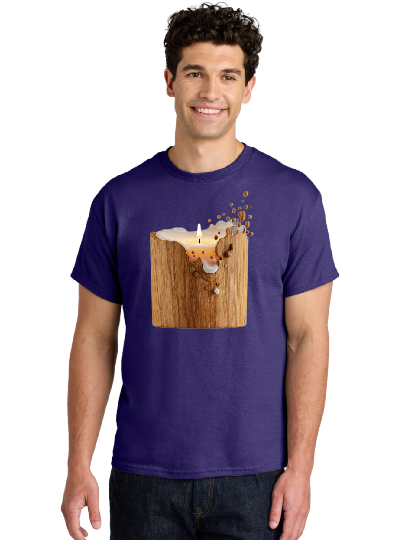 Candle-In-Wood Men'S Graphic Tee, 100% Cotton, Comfortable Casual Summer Wear, Machine Washable, Vintage Camera, Old Camera, Antique Camera, Black Camera, Classic Photography, Photography Equipment, Nostalgic Device, Film Camera, Camera Art Bao184