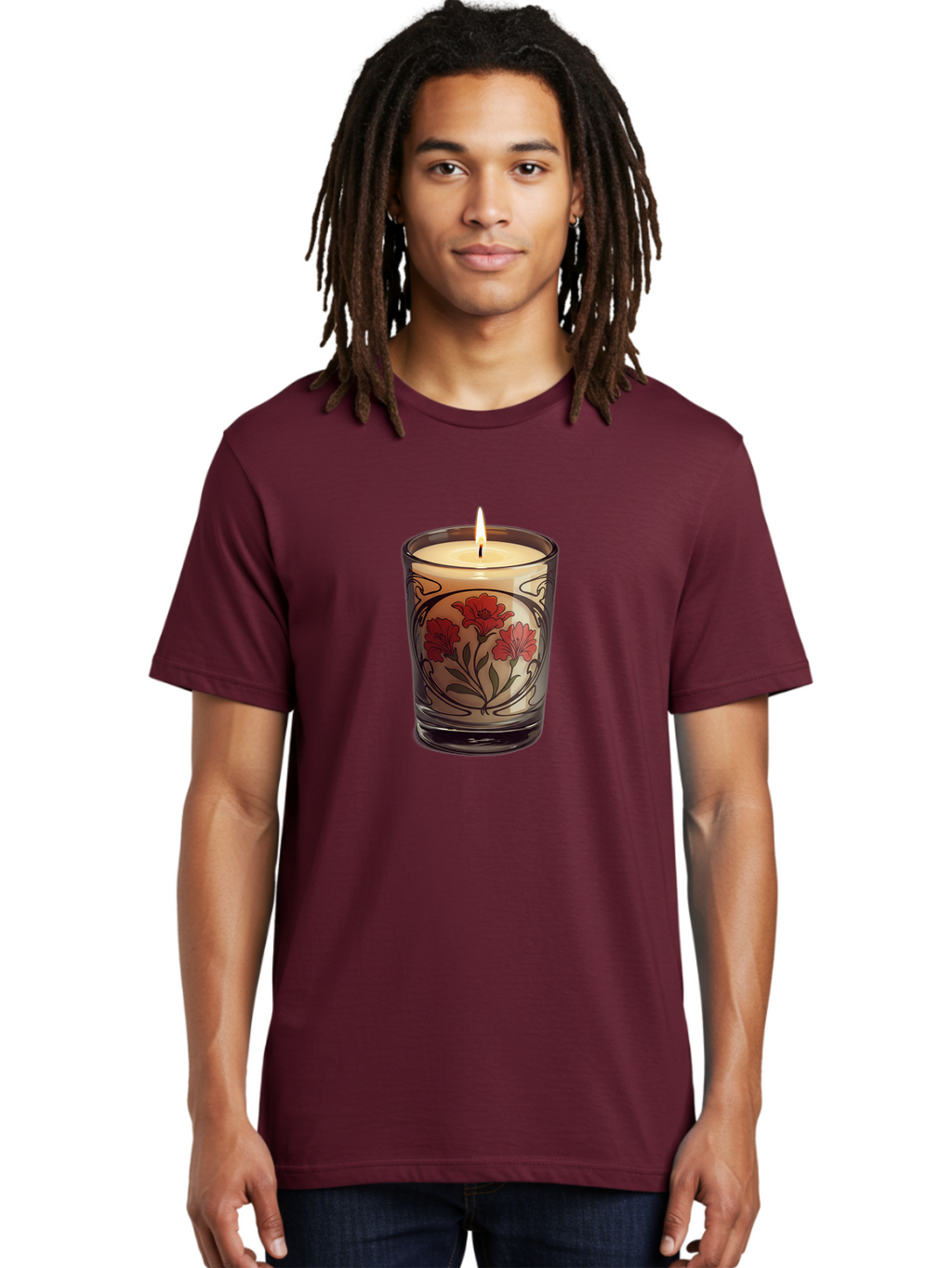 Candle-With-Red-Flowers Men'S Graphic Tee, 100% Cotton, Comfortable Casual Summer Wear, Machine Washable, Vintage Camera, Old Camera, Antique Camera, Black Camera, Classic Photography, Photography Equipment, Nostalgic Device, Film Camera, Bao185