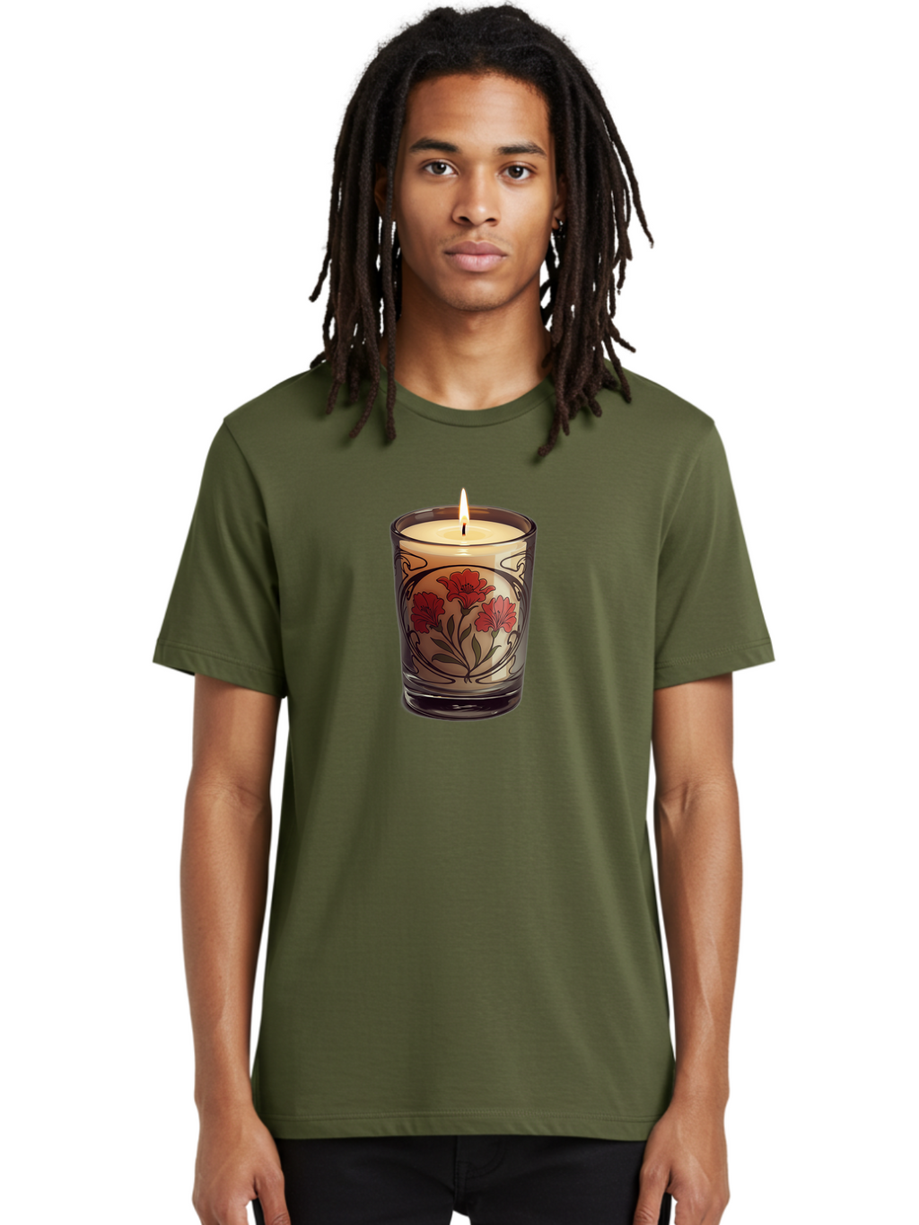 Candle-With-Red-Flowers Men'S Graphic Tee, 100% Cotton, Comfortable Casual Summer Wear, Machine Washable, Vintage Camera, Old Camera, Antique Camera, Black Camera, Classic Photography, Photography Equipment, Nostalgic Device, Film Camera, Bao185