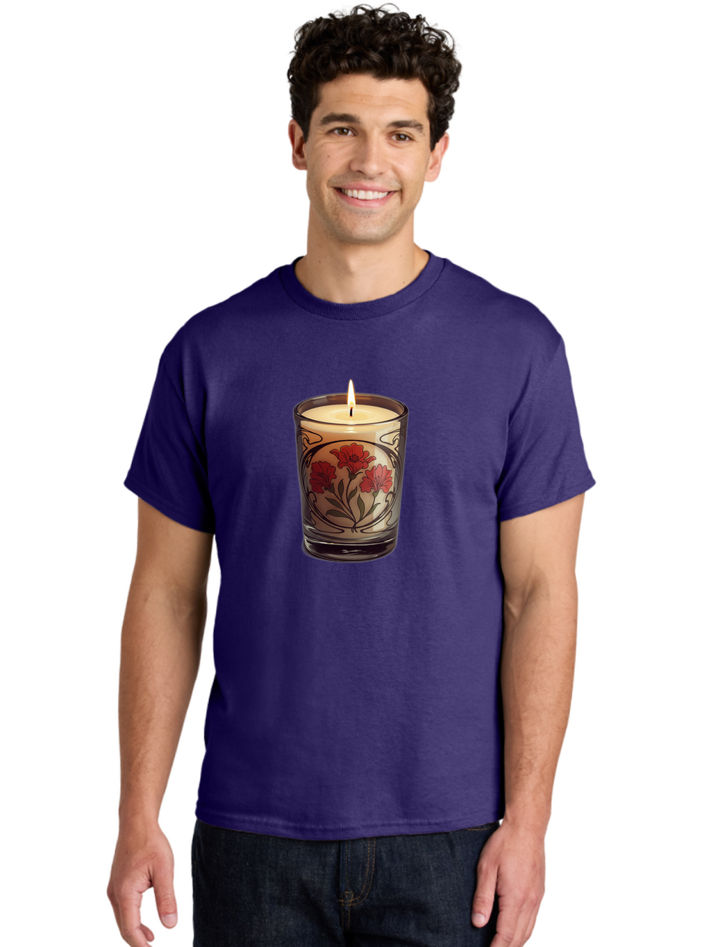 Candle-With-Red-Flowers Men'S Graphic Tee, 100% Cotton, Comfortable Casual Summer Wear, Machine Washable, Vintage Camera, Old Camera, Antique Camera, Black Camera, Classic Photography, Photography Equipment, Nostalgic Device, Film Camera, Bao185