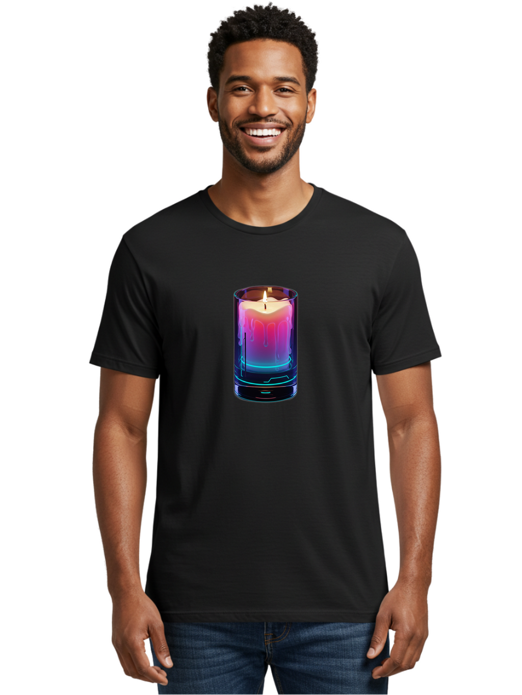 Candle Men'S Graphic Tee, 100% Cotton, Comfortable Casual Summer Wear, Machine Washable, Vintage Camera, Old Camera, Antique Camera, Black Camera, Classic Photography, Photography Equipment, Nostalgic Device, Film Camera, Camera Art Bao186
