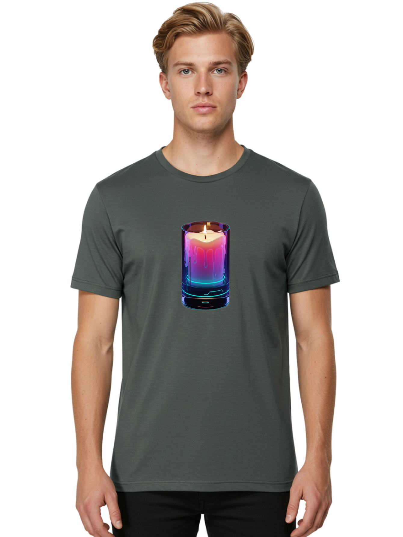 Candle Men'S Graphic Tee, 100% Cotton, Comfortable Casual Summer Wear, Machine Washable, Vintage Camera, Old Camera, Antique Camera, Black Camera, Classic Photography, Photography Equipment, Nostalgic Device, Film Camera, Camera Art Bao186