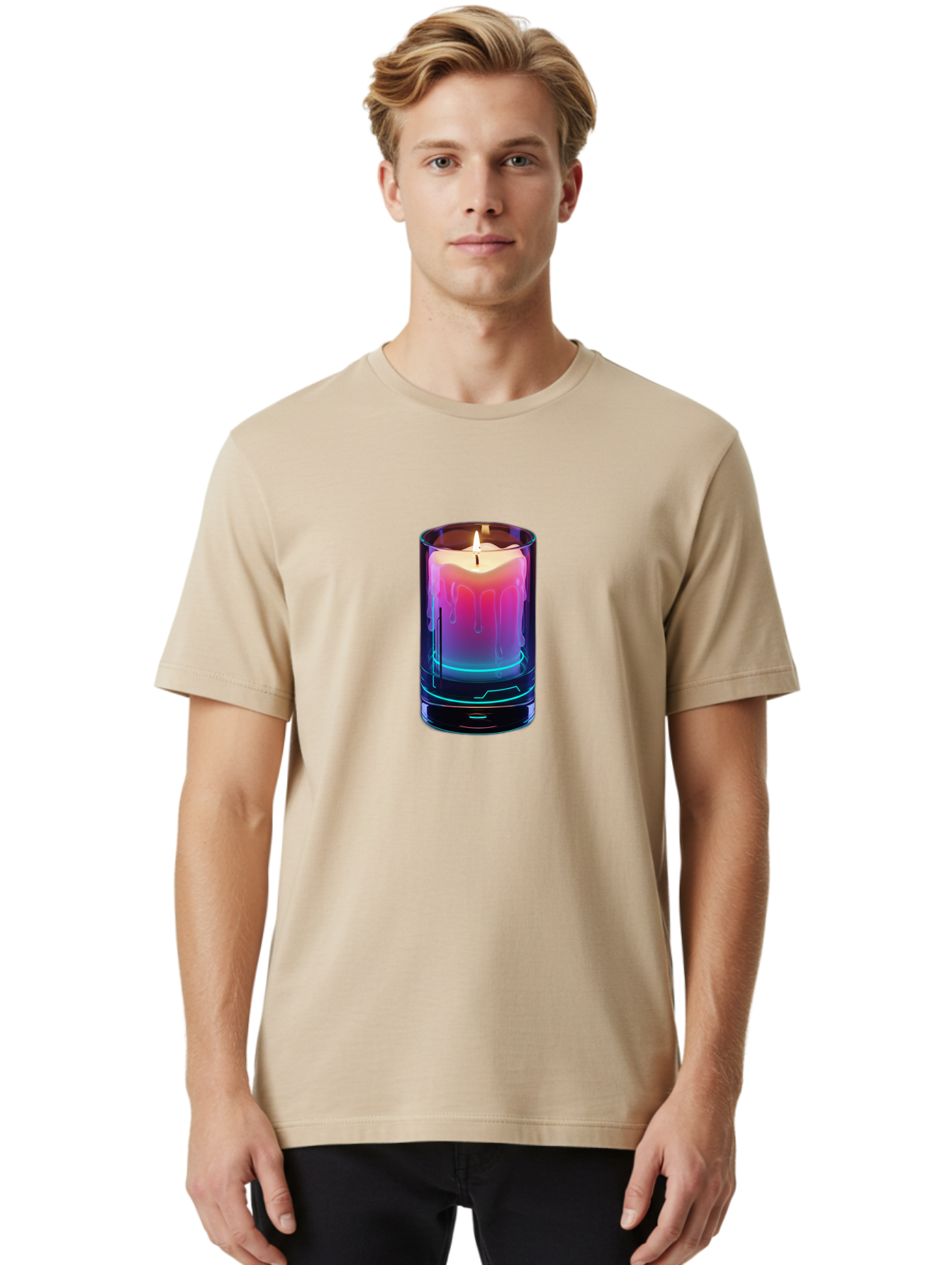 Candle Men'S Graphic Tee, 100% Cotton, Comfortable Casual Summer Wear, Machine Washable, Vintage Camera, Old Camera, Antique Camera, Black Camera, Classic Photography, Photography Equipment, Nostalgic Device, Film Camera, Camera Art Bao186