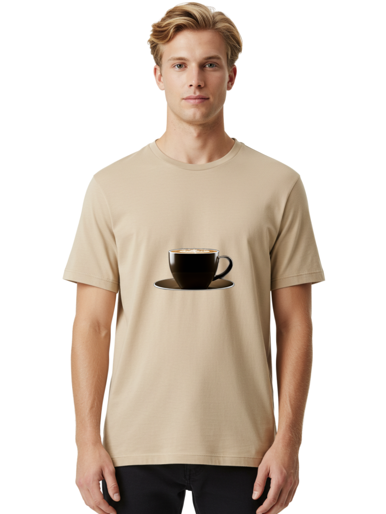 Cappuccino Men'S Graphic Tee, 100% Cotton, Comfortable Casual Summer Wear, Machine Washable, Vintage Camera, Old Camera, Antique Camera, Black Camera, Classic Photography, Photography Equipment, Nostalgic Device, Film Camera, Camera Art Bao188