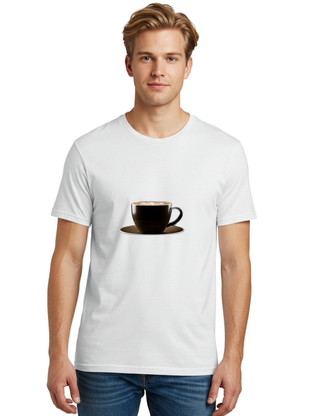 Cappuccino Men'S Graphic Tee, 100% Cotton, Comfortable Casual Summer Wear, Machine Washable, Vintage Camera, Old Camera, Antique Camera, Black Camera, Classic Photography, Photography Equipment, Nostalgic Device, Film Camera, Camera Art Bao188