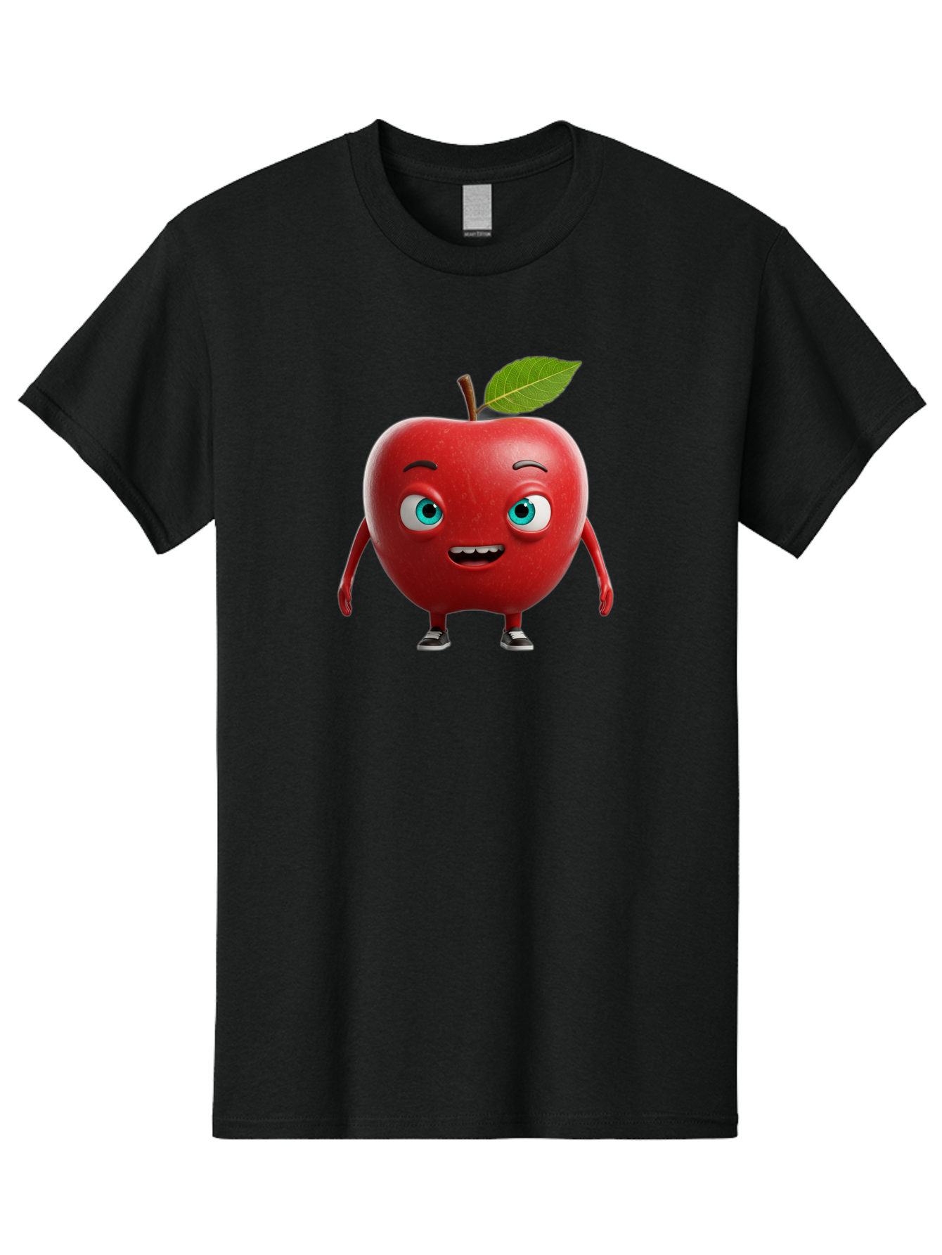 Cartoon-Apple-Character Men'S Graphic Tee, 100% Cotton, Comfortable Casual Summer Wear, Machine Washable, Vintage Camera, Old Camera, Antique Camera, Black Camera, Classic Photography, Photography Equipment, Nostalgic Device, Film Camera, Bao189