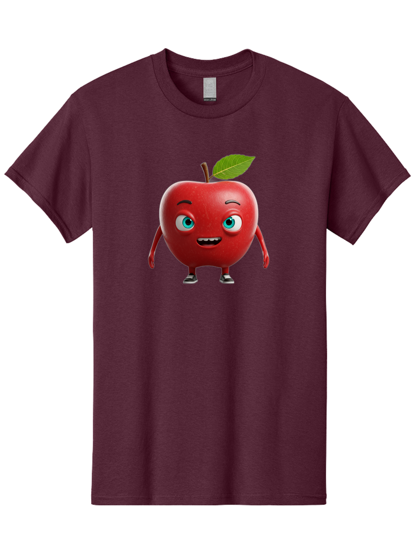 Cartoon-Apple-Character Men'S Graphic Tee, 100% Cotton, Comfortable Casual Summer Wear, Machine Washable, Vintage Camera, Old Camera, Antique Camera, Black Camera, Classic Photography, Photography Equipment, Nostalgic Device, Film Camera, Bao189