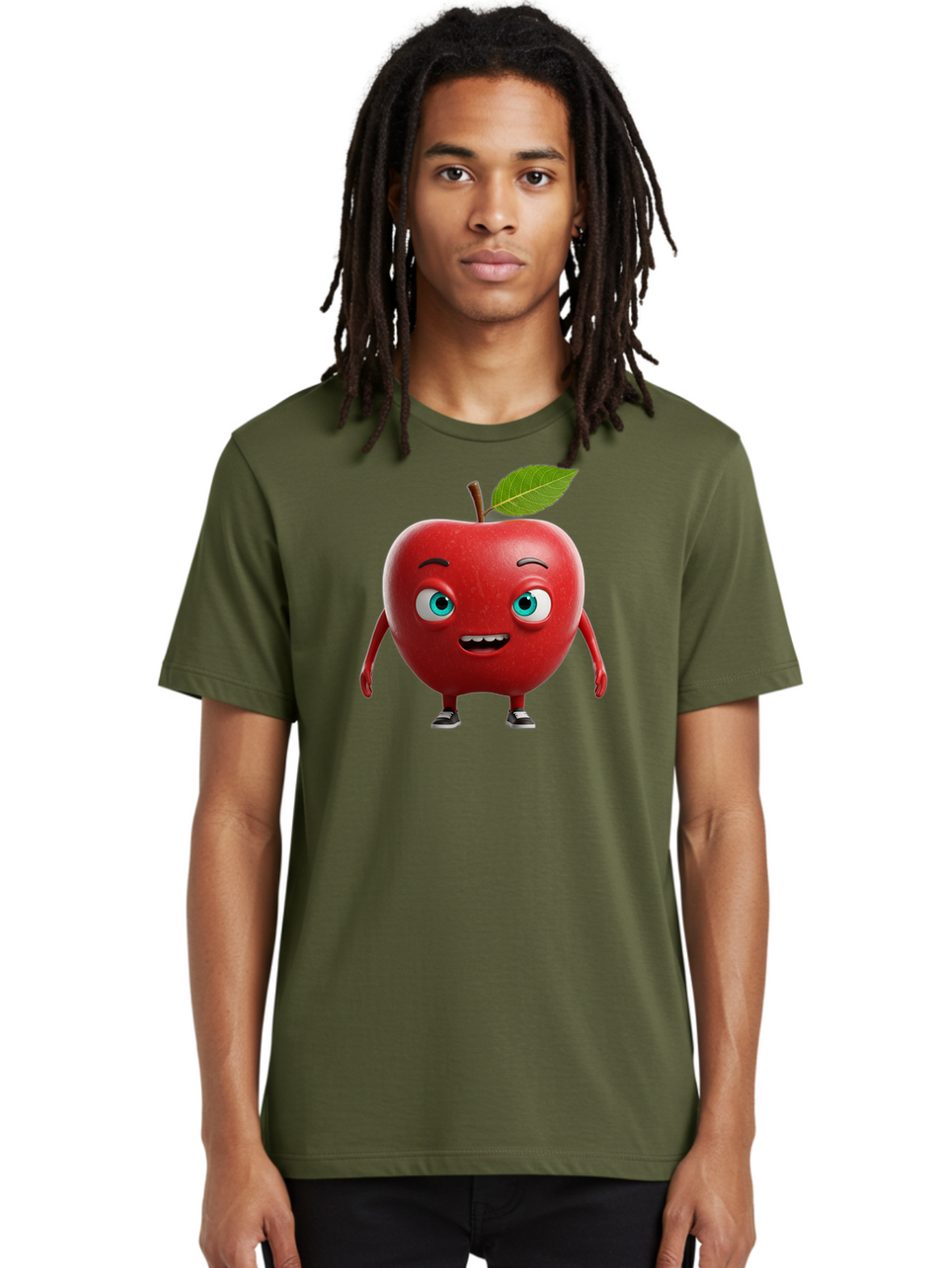 Cartoon-Apple-Character Men'S Graphic Tee, 100% Cotton, Comfortable Casual Summer Wear, Machine Washable, Vintage Camera, Old Camera, Antique Camera, Black Camera, Classic Photography, Photography Equipment, Nostalgic Device, Film Camera, Bao189