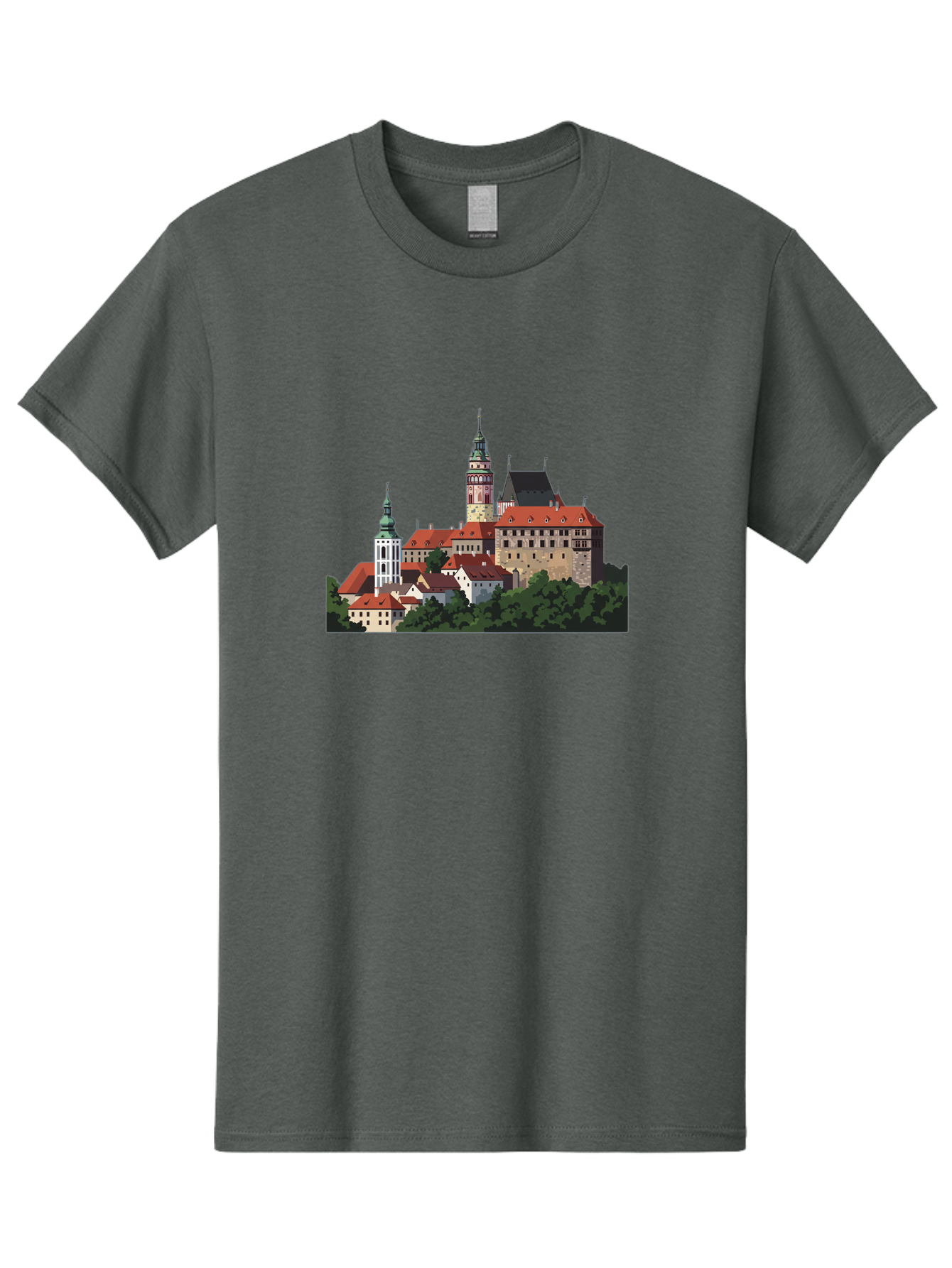 Castle-Illustration Men'S Graphic Tee, 100% Cotton, Comfortable Casual Summer Wear, Machine Washable, Vintage Camera, Old Camera, Antique Camera, Black Camera, Classic Photography, Photography Equipment, Nostalgic Device, Film Camera, Bao192