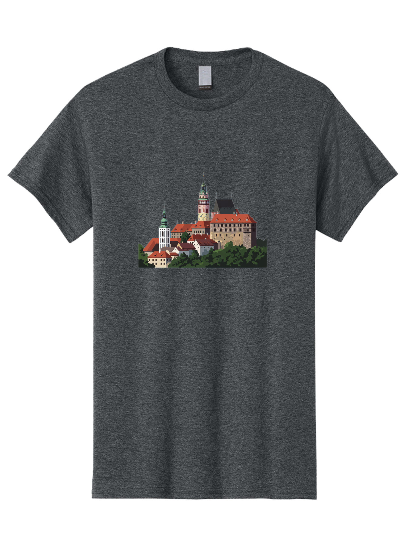 Castle-Illustration Men'S Graphic Tee, 100% Cotton, Comfortable Casual Summer Wear, Machine Washable, Vintage Camera, Old Camera, Antique Camera, Black Camera, Classic Photography, Photography Equipment, Nostalgic Device, Film Camera, Bao192