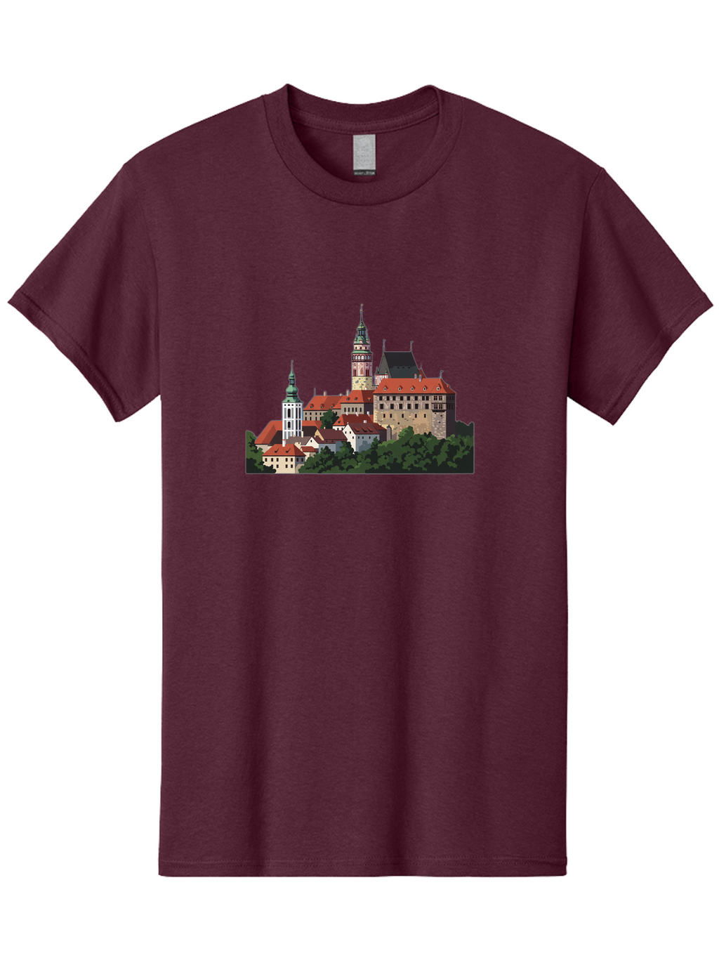 Castle-Illustration Men'S Graphic Tee, 100% Cotton, Comfortable Casual Summer Wear, Machine Washable, Vintage Camera, Old Camera, Antique Camera, Black Camera, Classic Photography, Photography Equipment, Nostalgic Device, Film Camera, Bao192