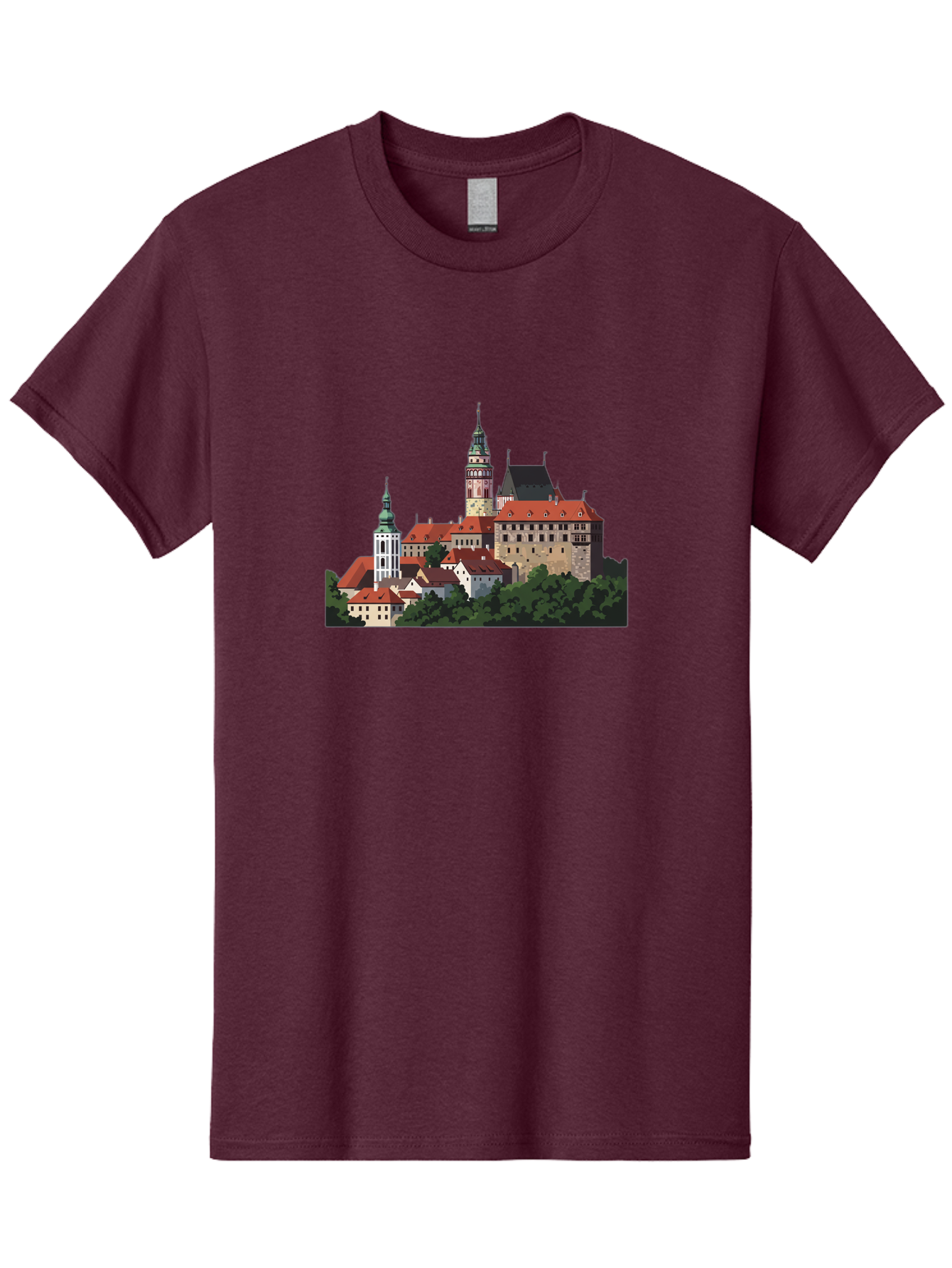 Castle-Illustration Men'S Graphic Tee, 100% Cotton, Comfortable Casual Summer Wear, Machine Washable, Vintage Camera, Old Camera, Antique Camera, Black Camera, Classic Photography, Photography Equipment, Nostalgic Device, Film Camera, Bao192