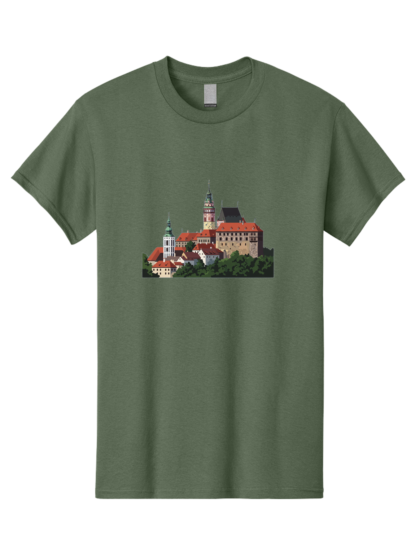 Castle-Illustration Men'S Graphic Tee, 100% Cotton, Comfortable Casual Summer Wear, Machine Washable, Vintage Camera, Old Camera, Antique Camera, Black Camera, Classic Photography, Photography Equipment, Nostalgic Device, Film Camera, Bao192