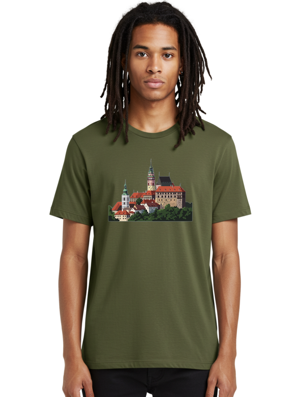 Castle-Illustration Men'S Graphic Tee, 100% Cotton, Comfortable Casual Summer Wear, Machine Washable, Vintage Camera, Old Camera, Antique Camera, Black Camera, Classic Photography, Photography Equipment, Nostalgic Device, Film Camera, Bao192