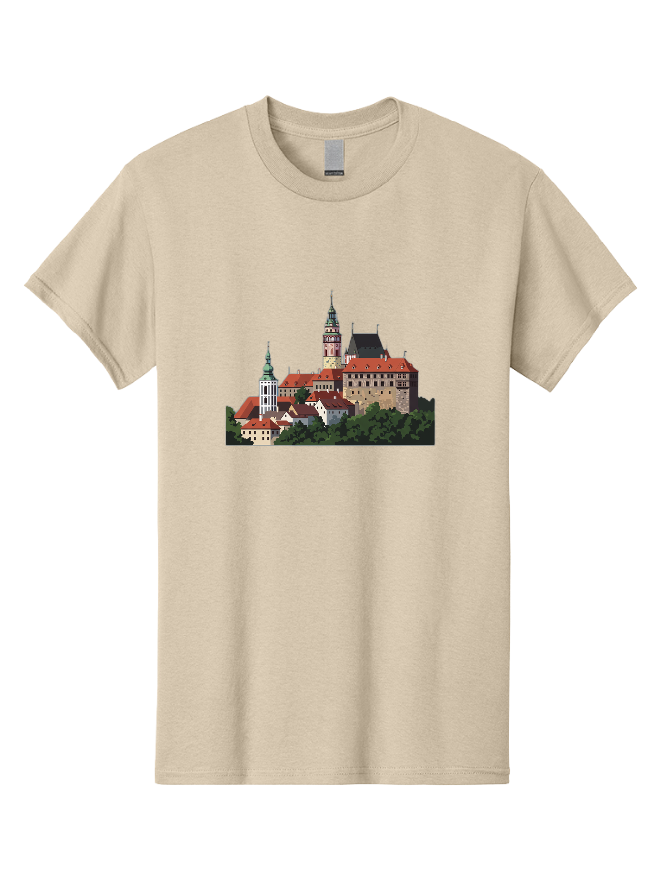 Castle-Illustration Men'S Graphic Tee, 100% Cotton, Comfortable Casual Summer Wear, Machine Washable, Vintage Camera, Old Camera, Antique Camera, Black Camera, Classic Photography, Photography Equipment, Nostalgic Device, Film Camera, Bao192
