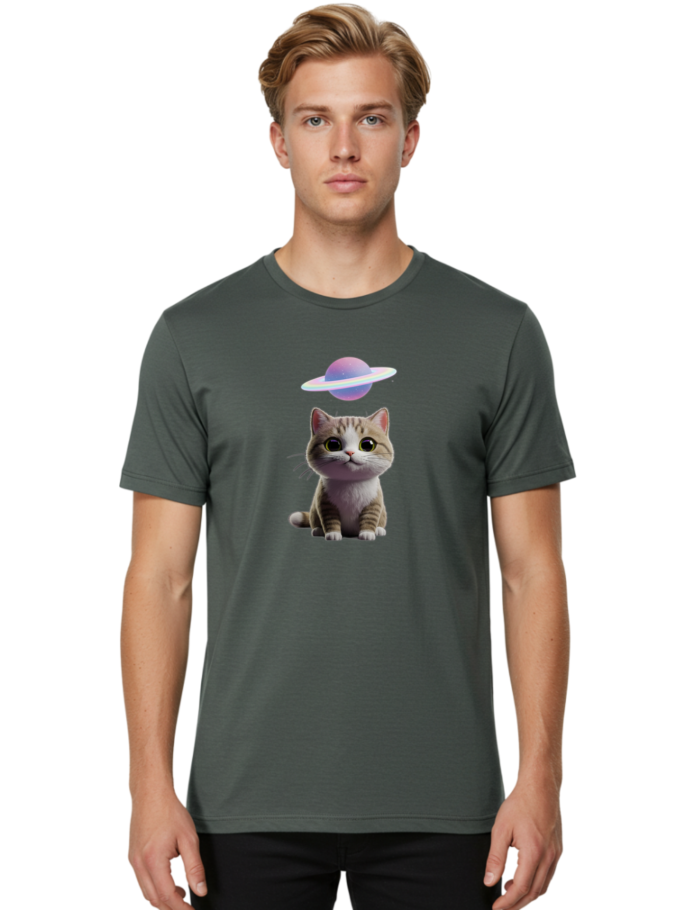 Cat-And-Saturn Men'S Graphic Tee, 100% Cotton, Comfortable Casual Summer Wear, Machine Washable, Vintage Camera, Old Camera, Antique Camera, Black Camera, Classic Photography, Photography Equipment, Nostalgic Device, Film Camera, Camera Art Bao193