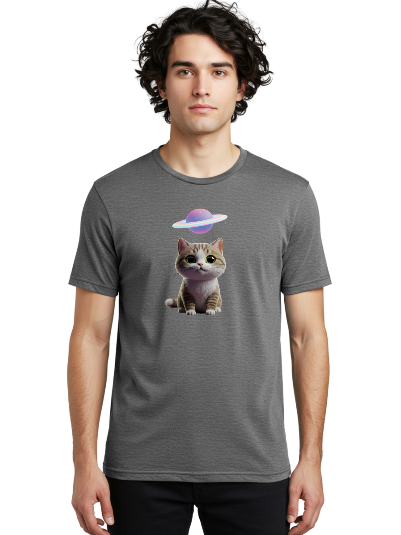 Cat-And-Saturn Men'S Graphic Tee, 100% Cotton, Comfortable Casual Summer Wear, Machine Washable, Vintage Camera, Old Camera, Antique Camera, Black Camera, Classic Photography, Photography Equipment, Nostalgic Device, Film Camera, Camera Art Bao193