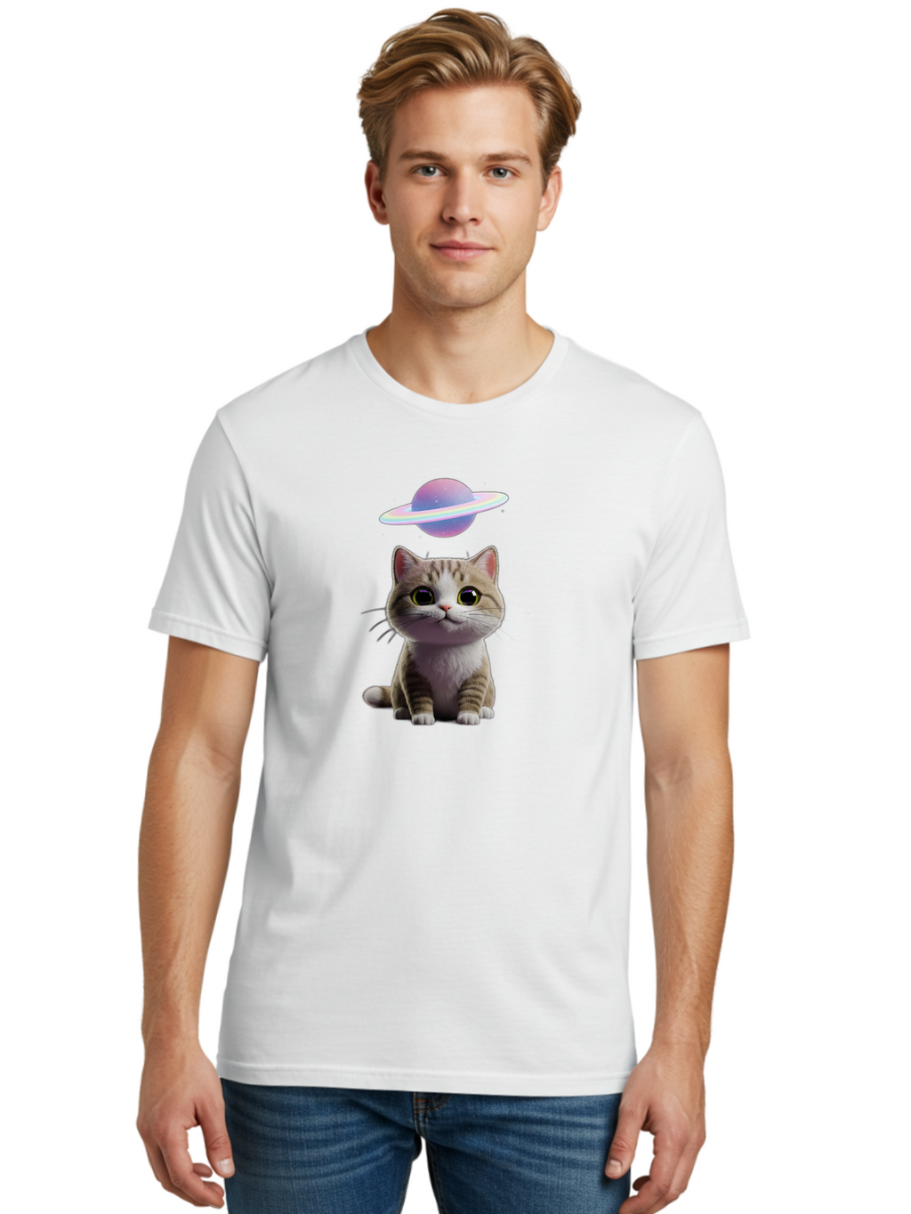 Cat-And-Saturn Men'S Graphic Tee, 100% Cotton, Comfortable Casual Summer Wear, Machine Washable, Vintage Camera, Old Camera, Antique Camera, Black Camera, Classic Photography, Photography Equipment, Nostalgic Device, Film Camera, Camera Art Bao193